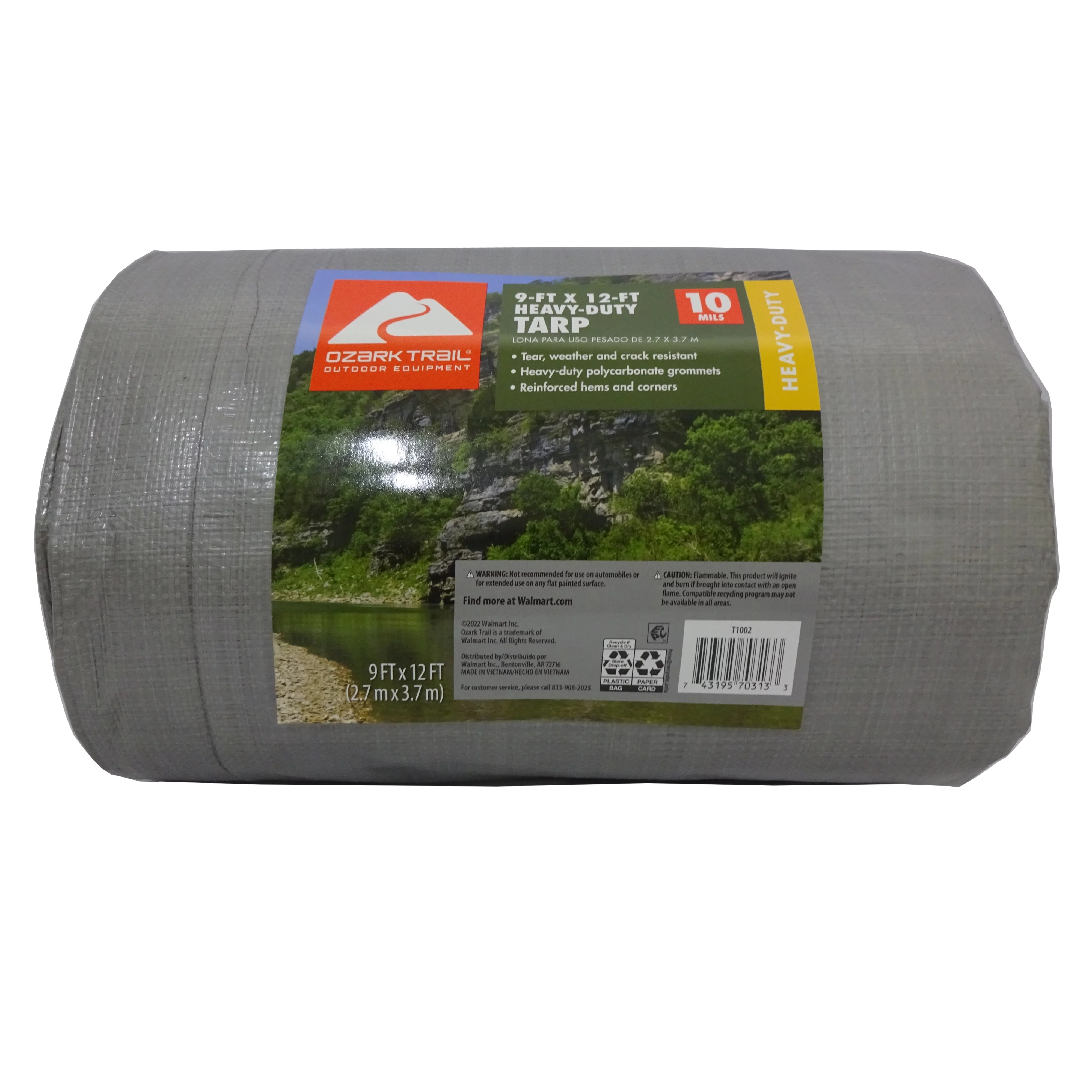 Ozark Trail Heavy-Duty Tarp, 6' x 8', Material PE - Womvr