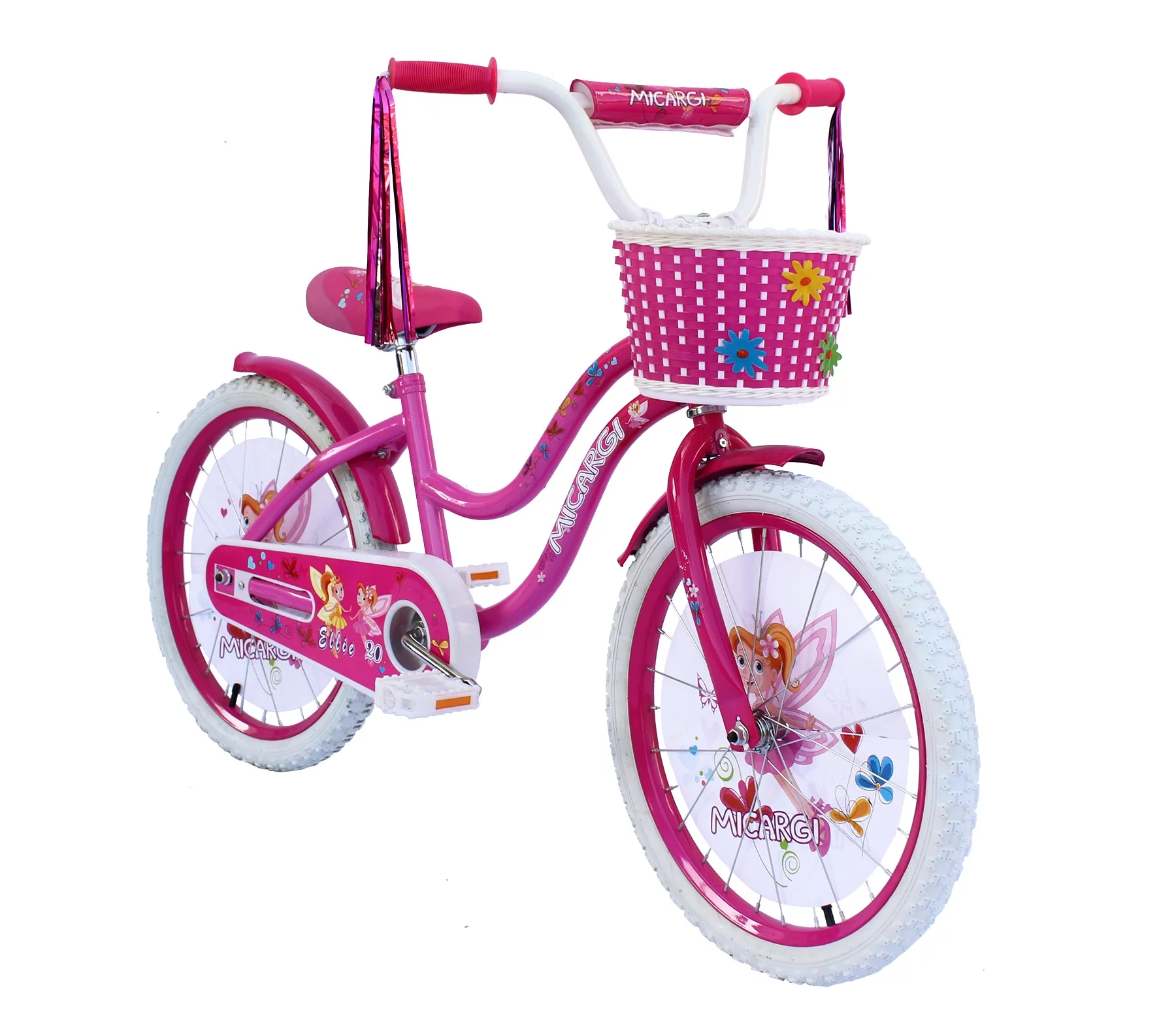 Micargi ELLIE-G-20-HPK-PK 20 in. Girls Bicycle, Hot Pink and Pink - Womvr