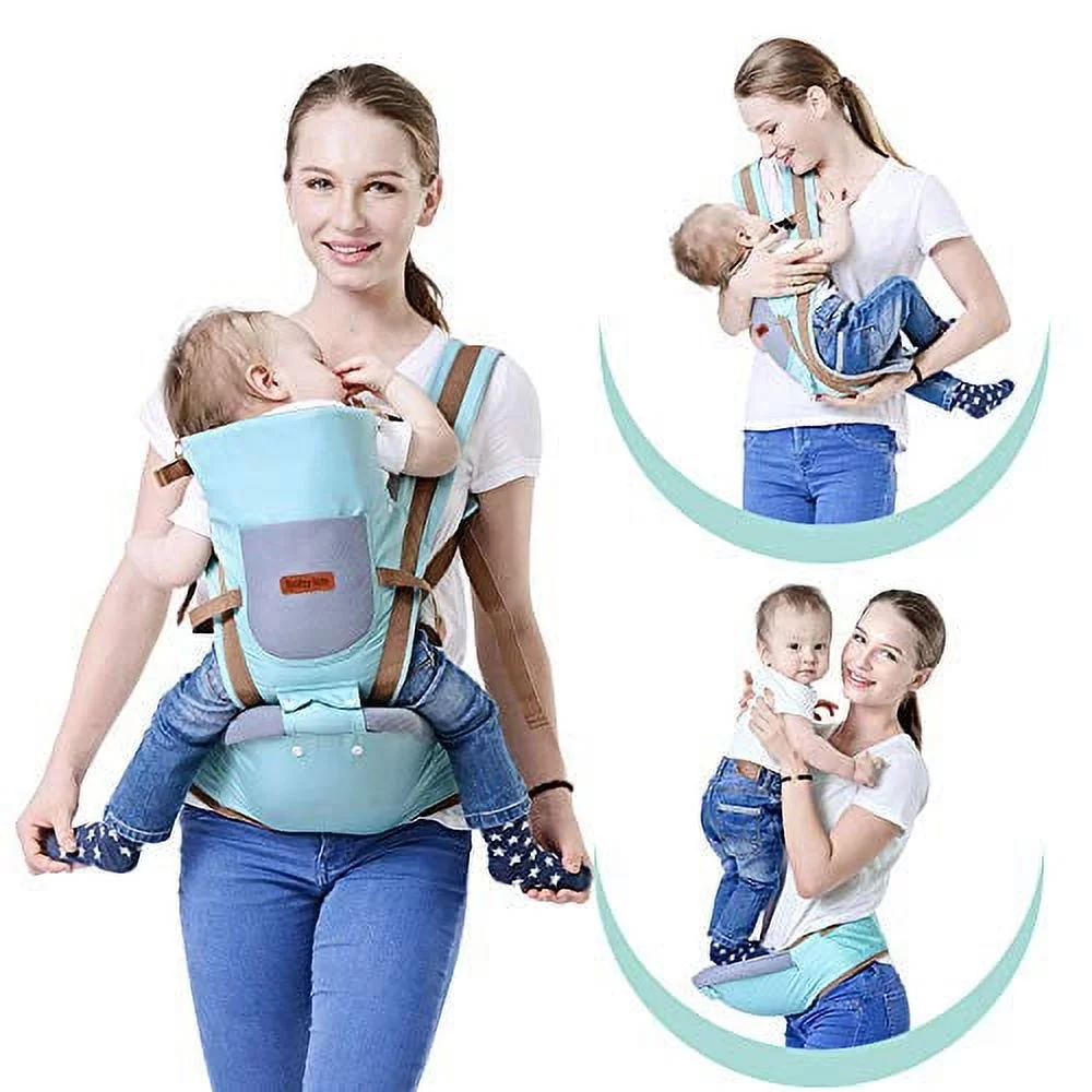 JUMPER Baby Carrier 6 in 1 Convertible Baby Carrier with Hip Seat for Newborn to Toddler, Red - Womvr