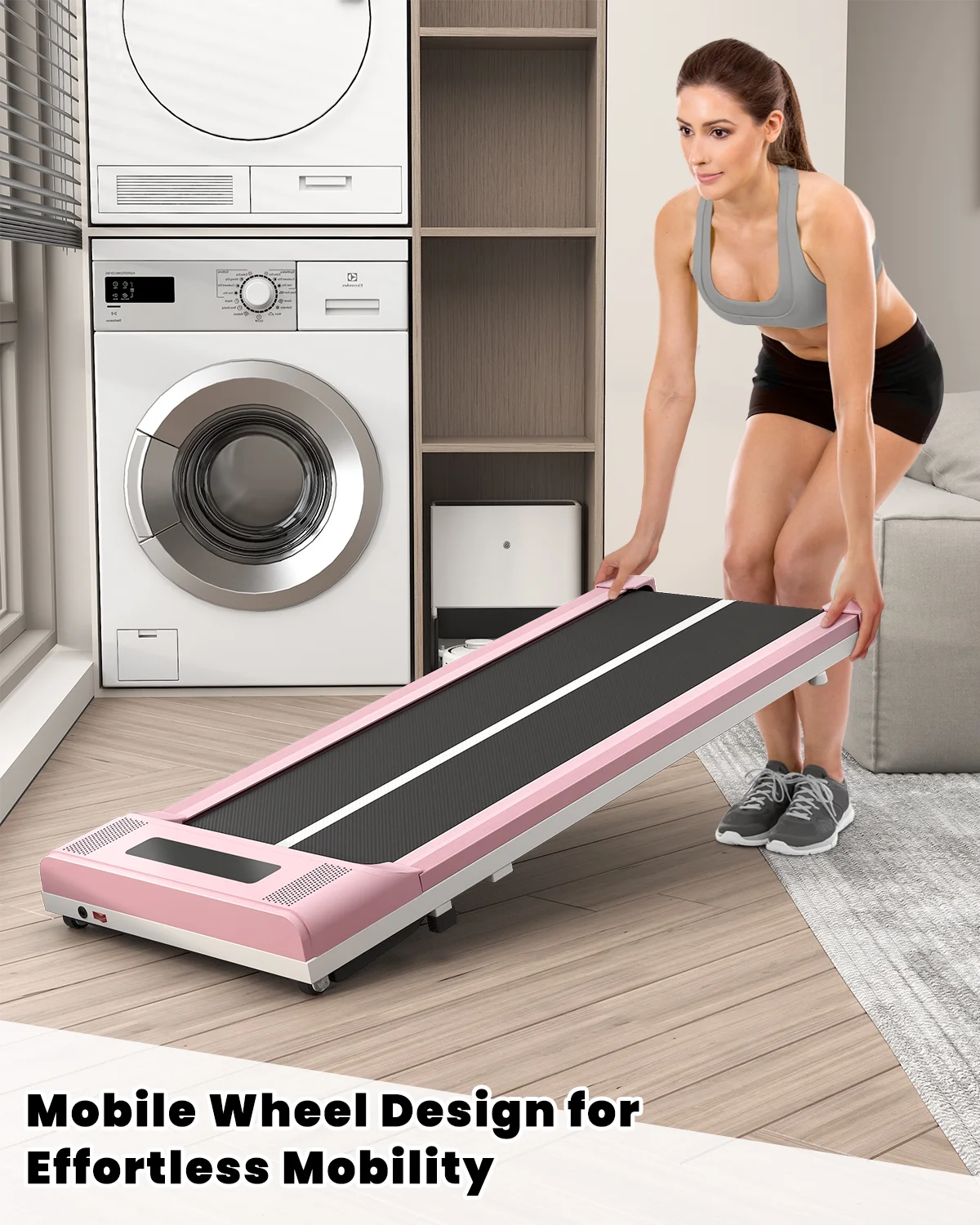 Home Fitness Code Foldable Treadmill with Bluetooth Speaker, 3HP Under Desk Treadmills for Home - Womvr