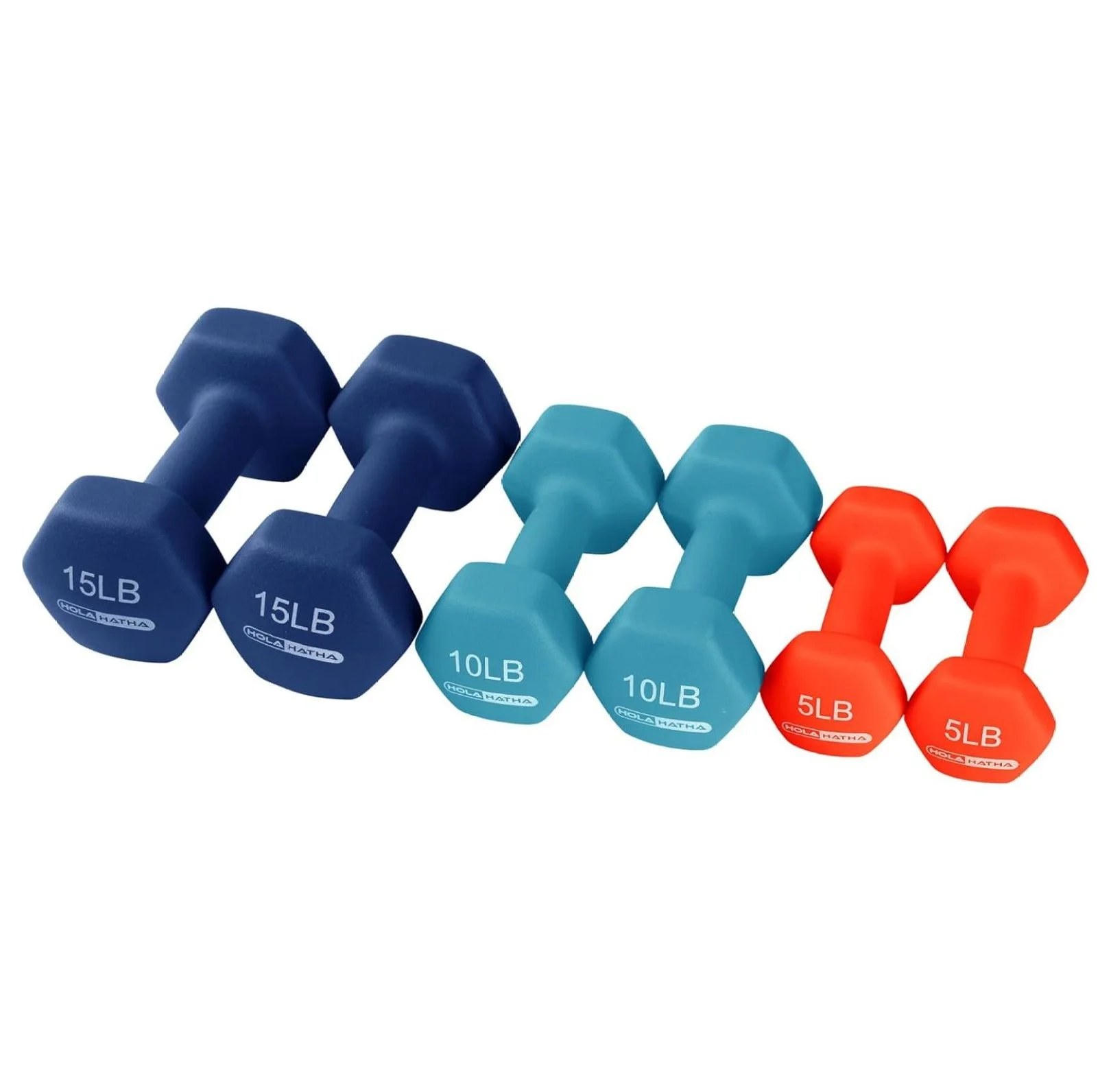 2, 3, 5, 8, and 10 Pound Neoprene Dumbbell Hand Weight Set with Rack - Womvr