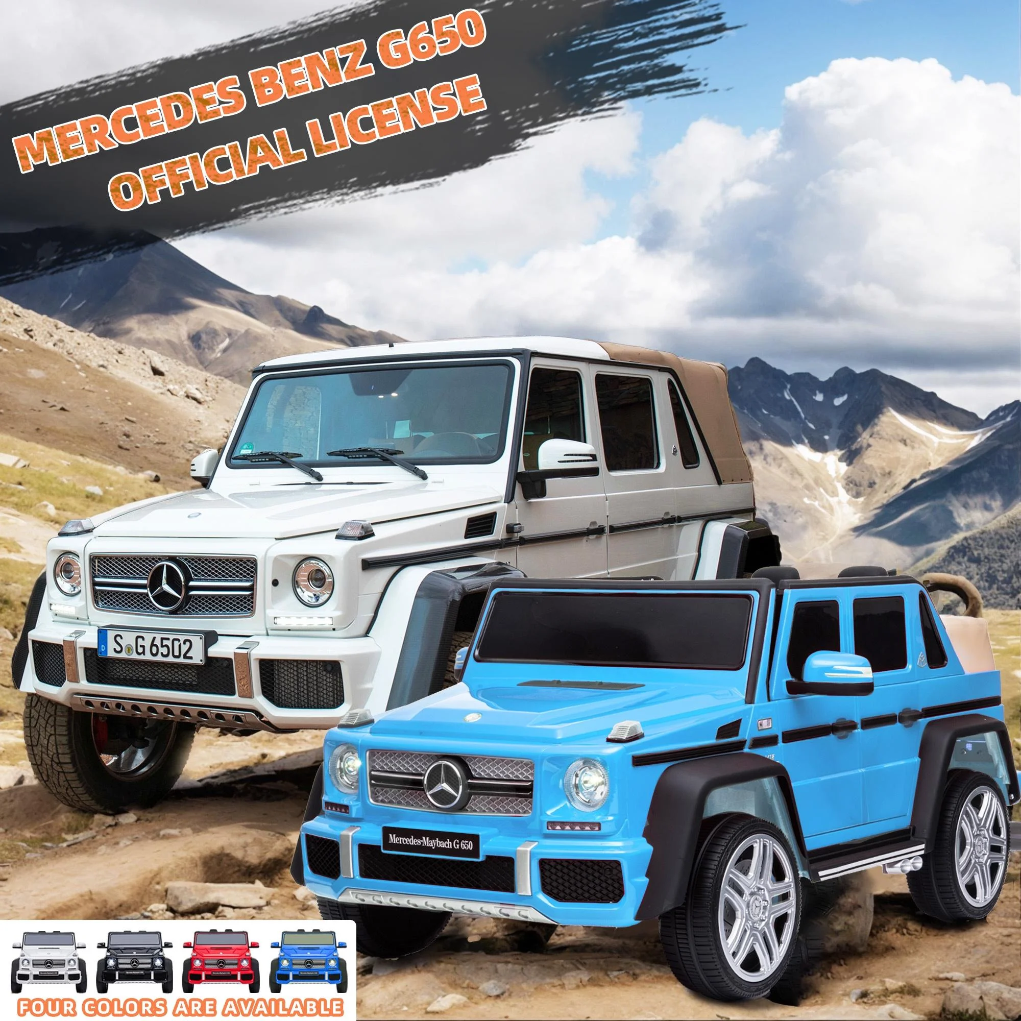 24V Ride on Car with Remote Control for Kids Mercedes Benz Ride on Car Toy for Boys and Girls 3-6 Years Old, Electric Vehicle, Bluetooth, LED Light, White - Womvr