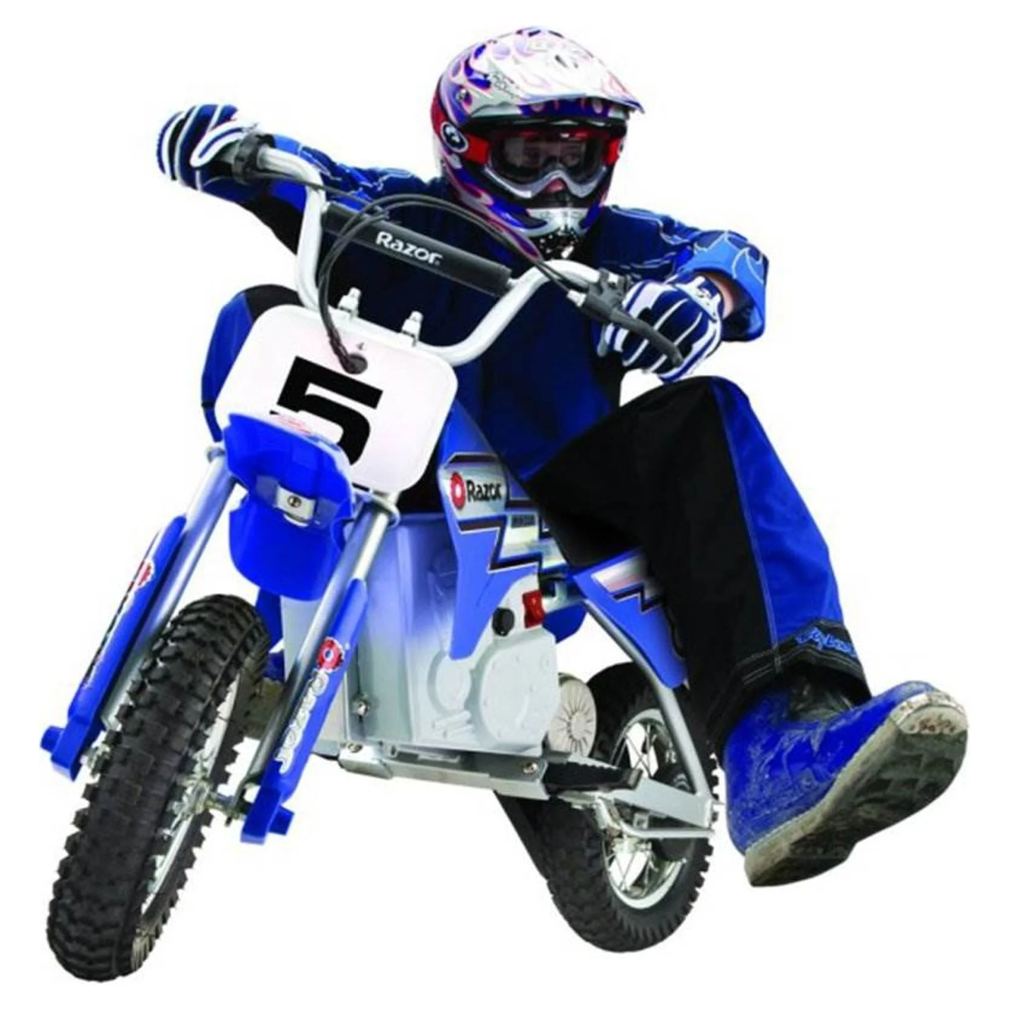 Razor MX350 Dirt Rocket - Blue, 24V Miniature Electric Dirt Bike, for Ages 13+ - Womvr