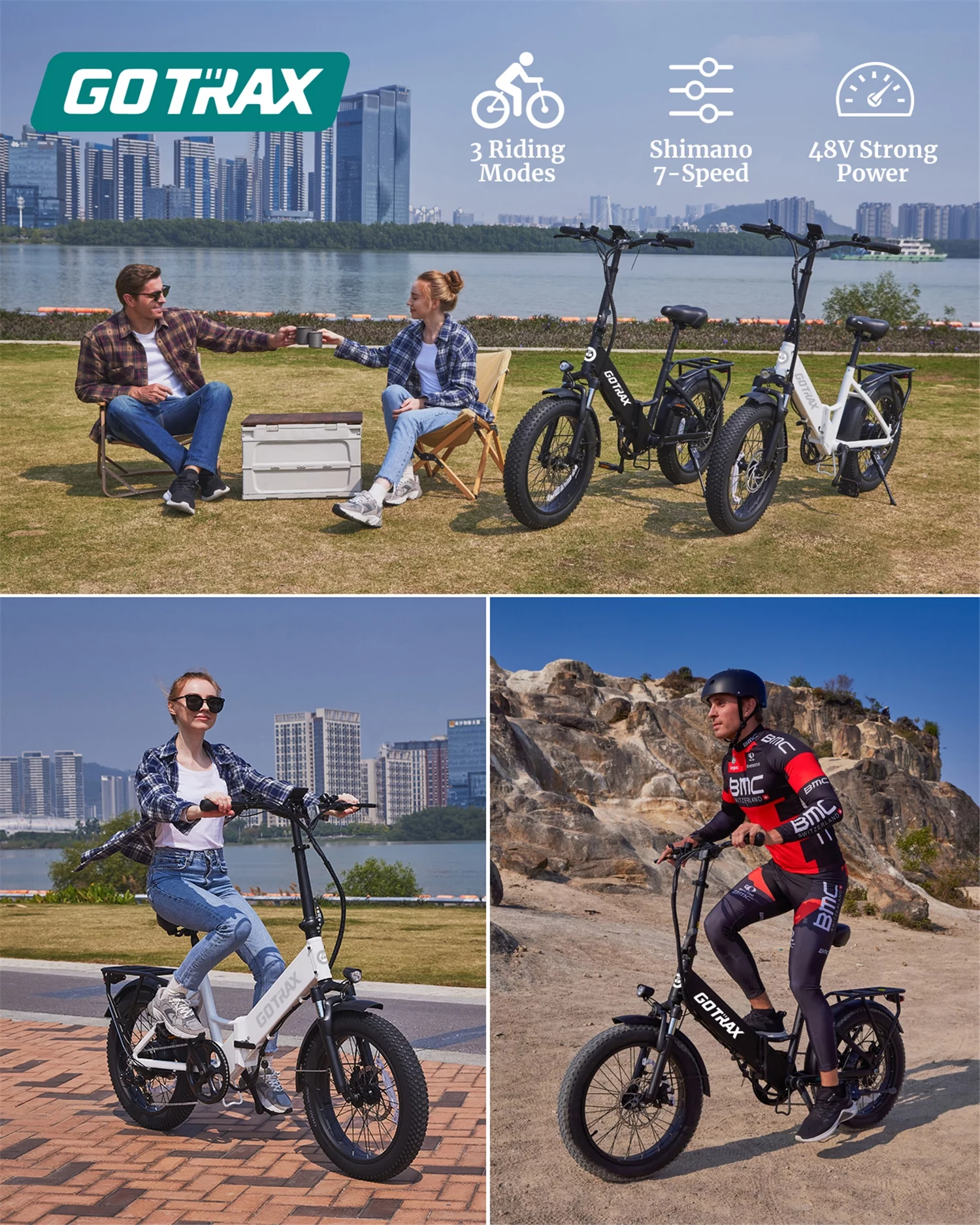 F2 Electric Bike for Adults, 500W/48V/20mph/20