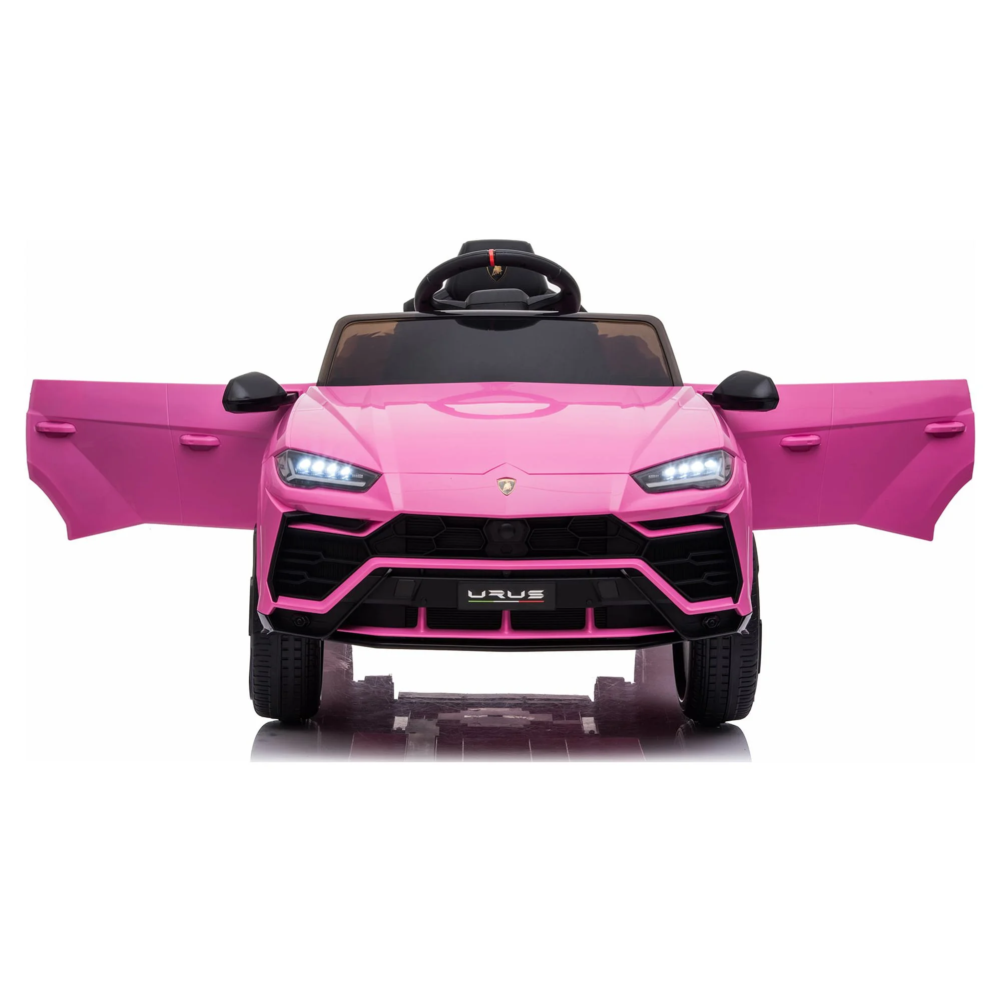 Seizeen 12V Kids Ride On Cars Battery Powered, Lamborghini Ride on Toy w/ Remote Control, 3 Speeds, Music Player, Ride On Cars for Kids As Best Gift for Girls Boys, Pink - Womvr