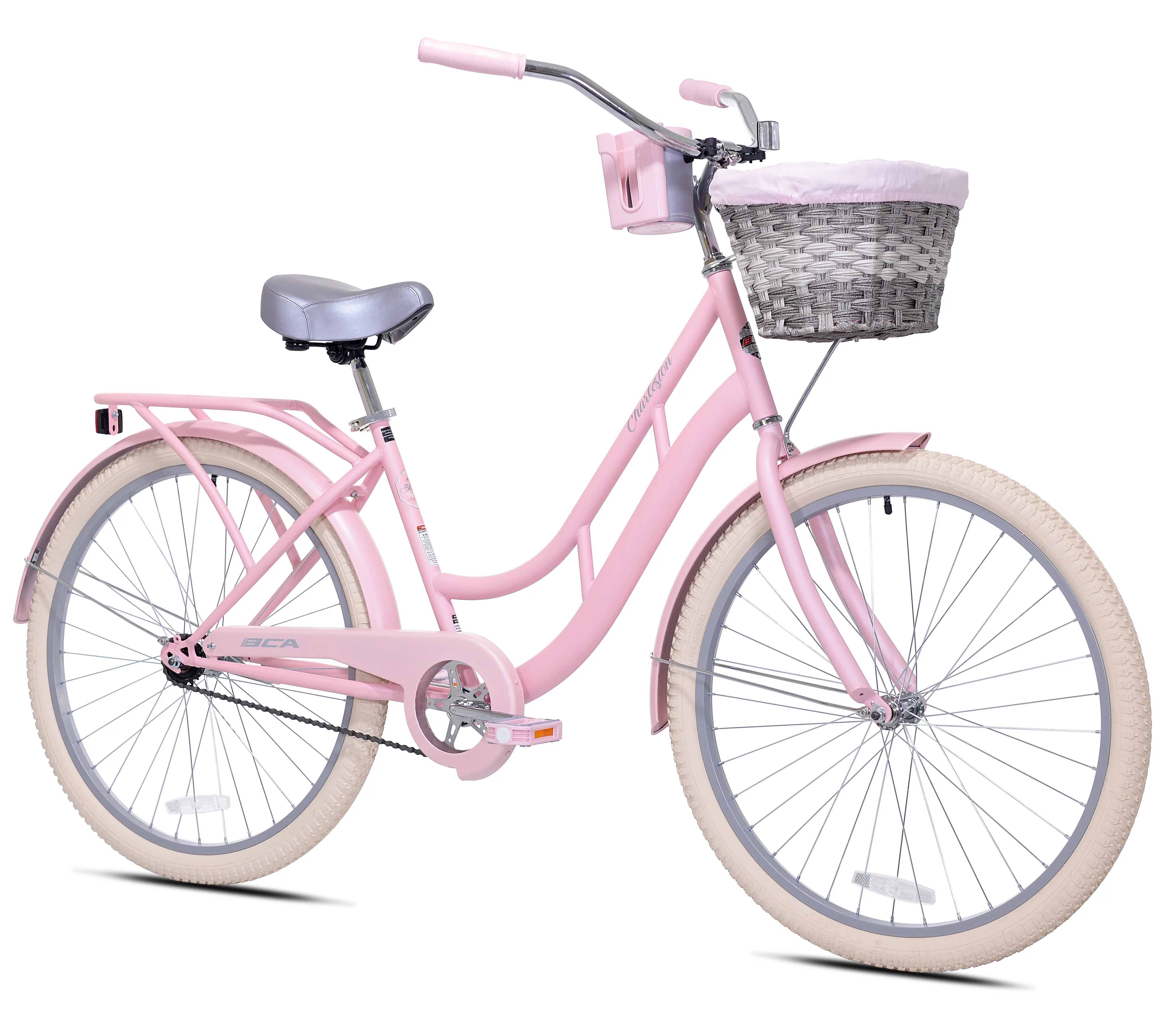 BCA 26 In. Charleston Ladies Cruiser Bike, Pink - Womvr