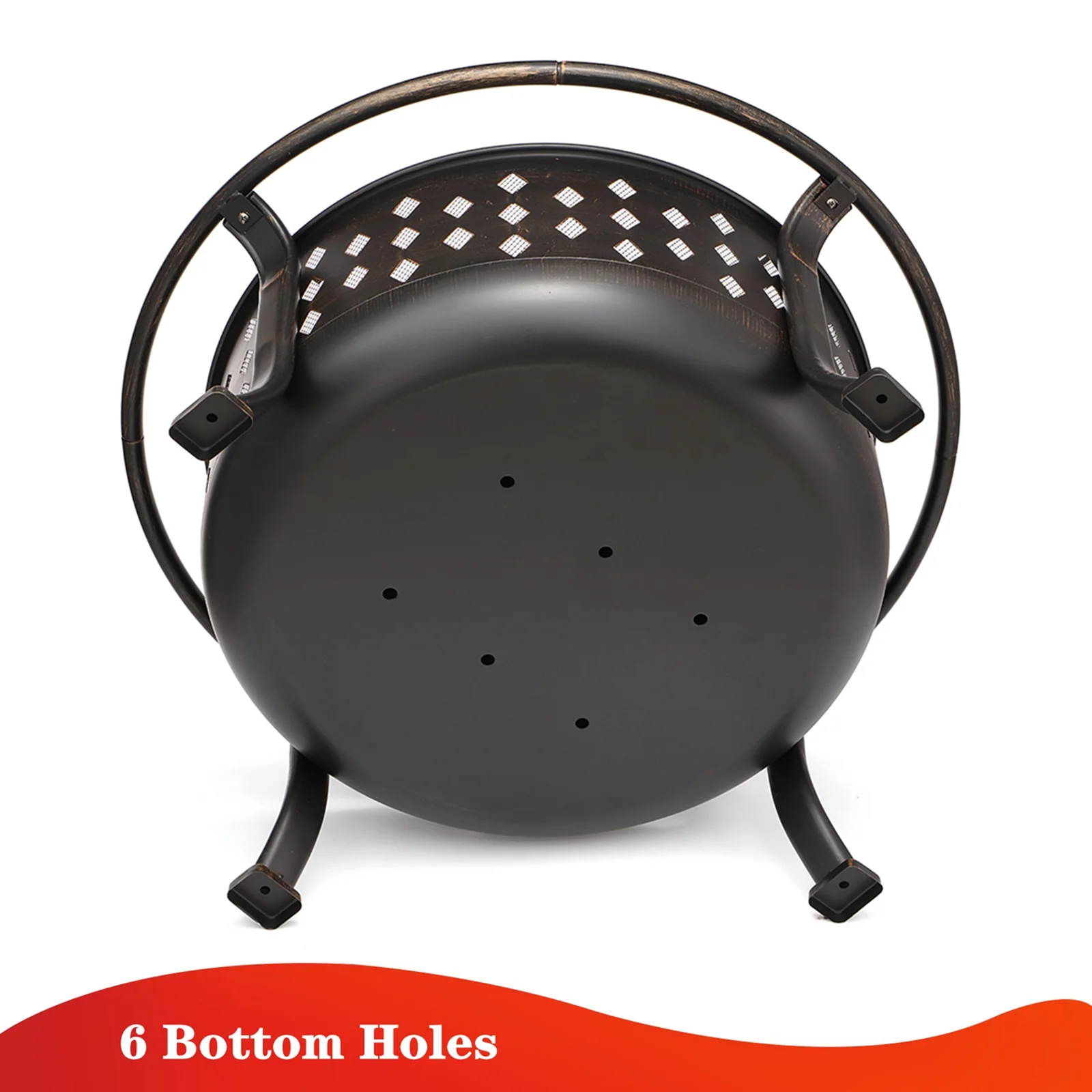 Singlyfire 36 inch Fire Pit for Outside Wood Burning Fire Pit Large Deep Fire Bowl for Camping Picnic Bonfire Patio Outside Backyard Garden Bonfire Pit with Cooking Grill Grate Spark Screen Log Grate - Womvr