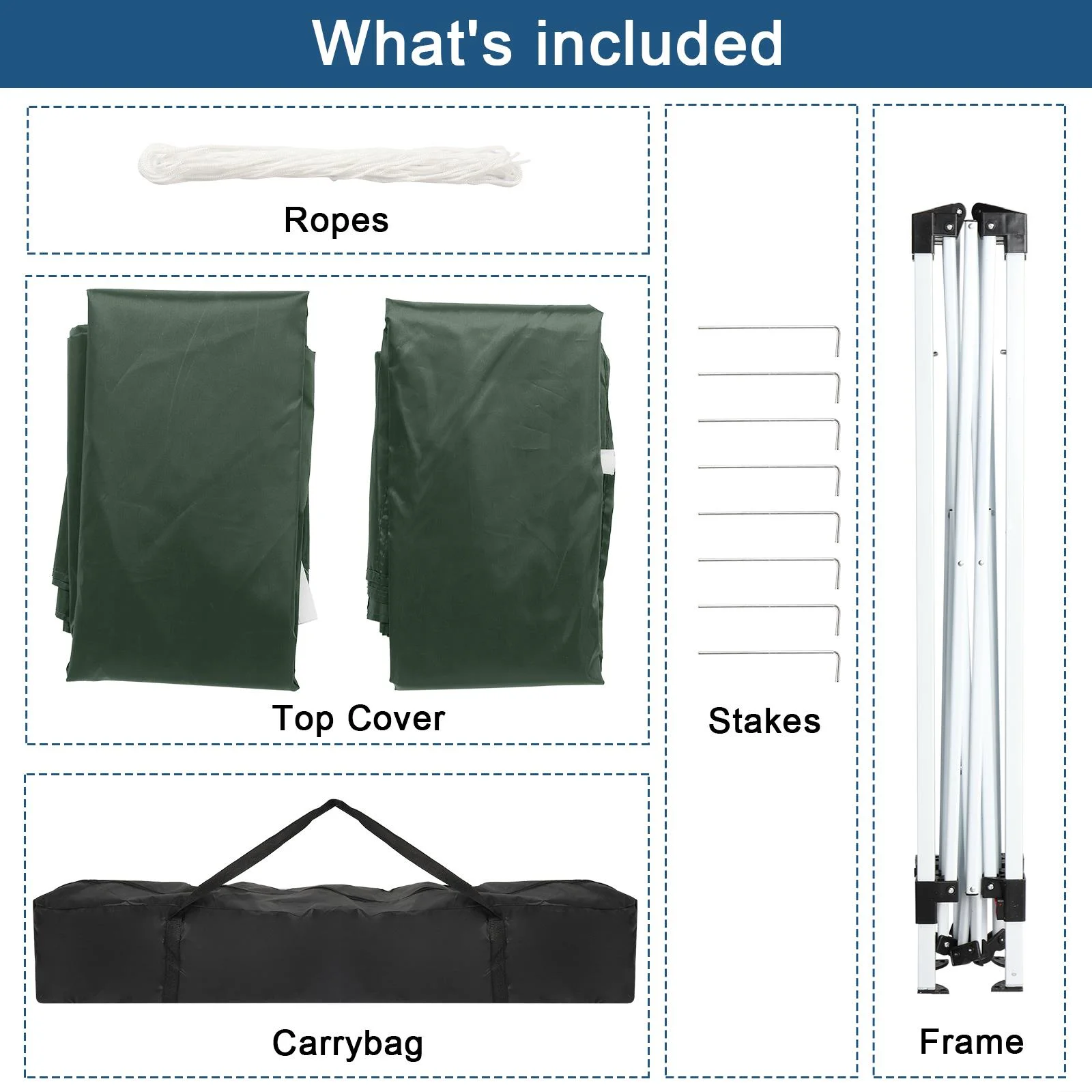 Zimtown 10ft x 10ft Base/8ft x 8ft Top Pop up Canopy Tent Instant Practical Waterproof Folding Tent with Carry Bag - Womvr