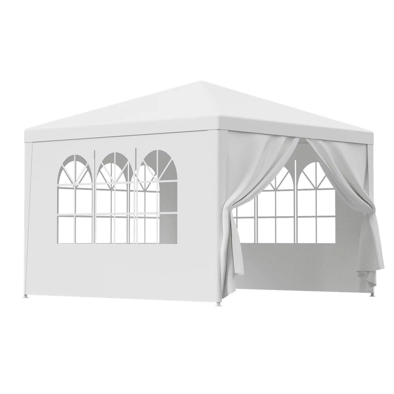 ZENSTYLE Patio Wedding Party Tent Set White Waterproof Canopy - 10 x 30' White - Womvr