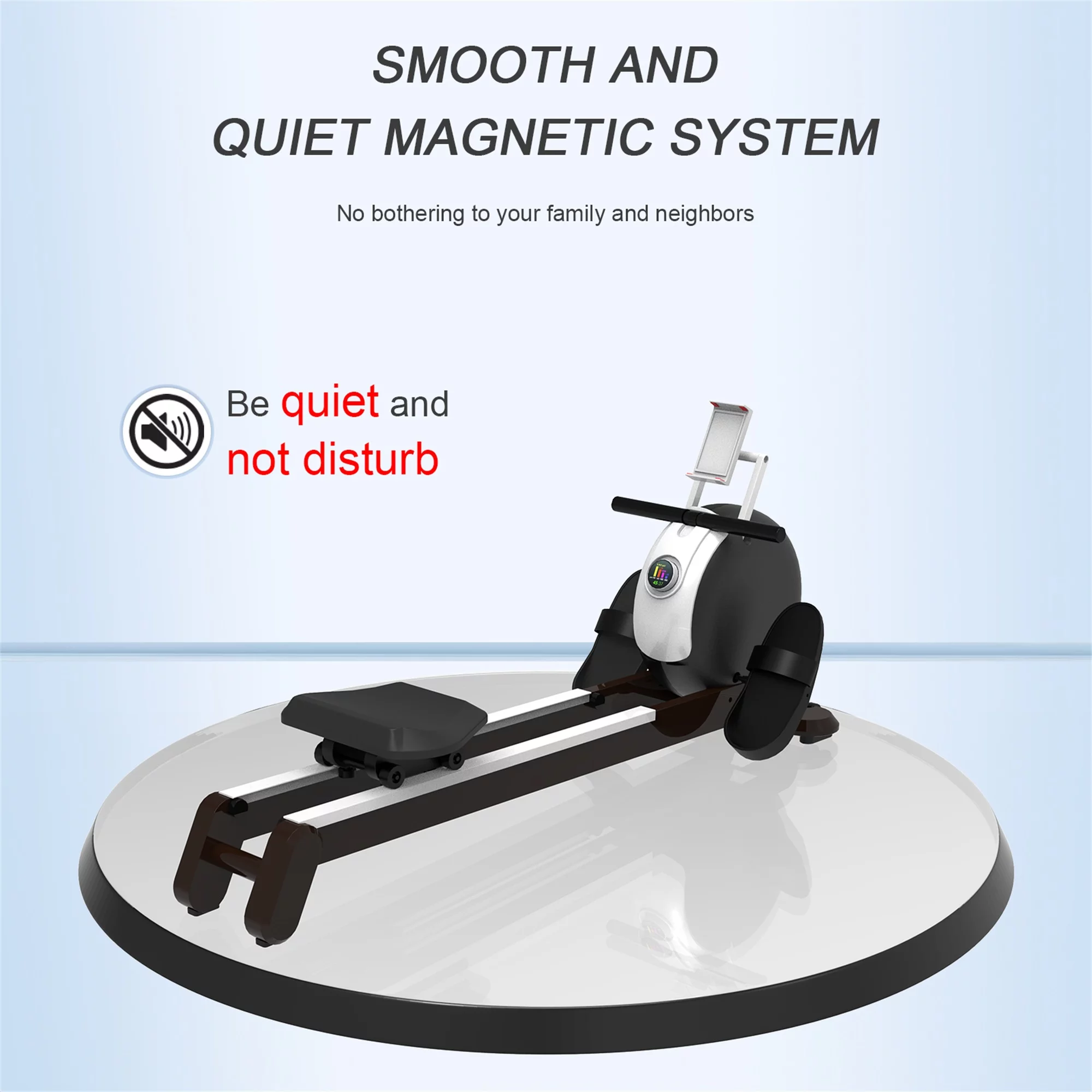 Resenkos Smart Magnetic Rowing Machine for Home Use and Cardio Training with 32 Levels of Quiet Resistance, LCD Display - Womvr