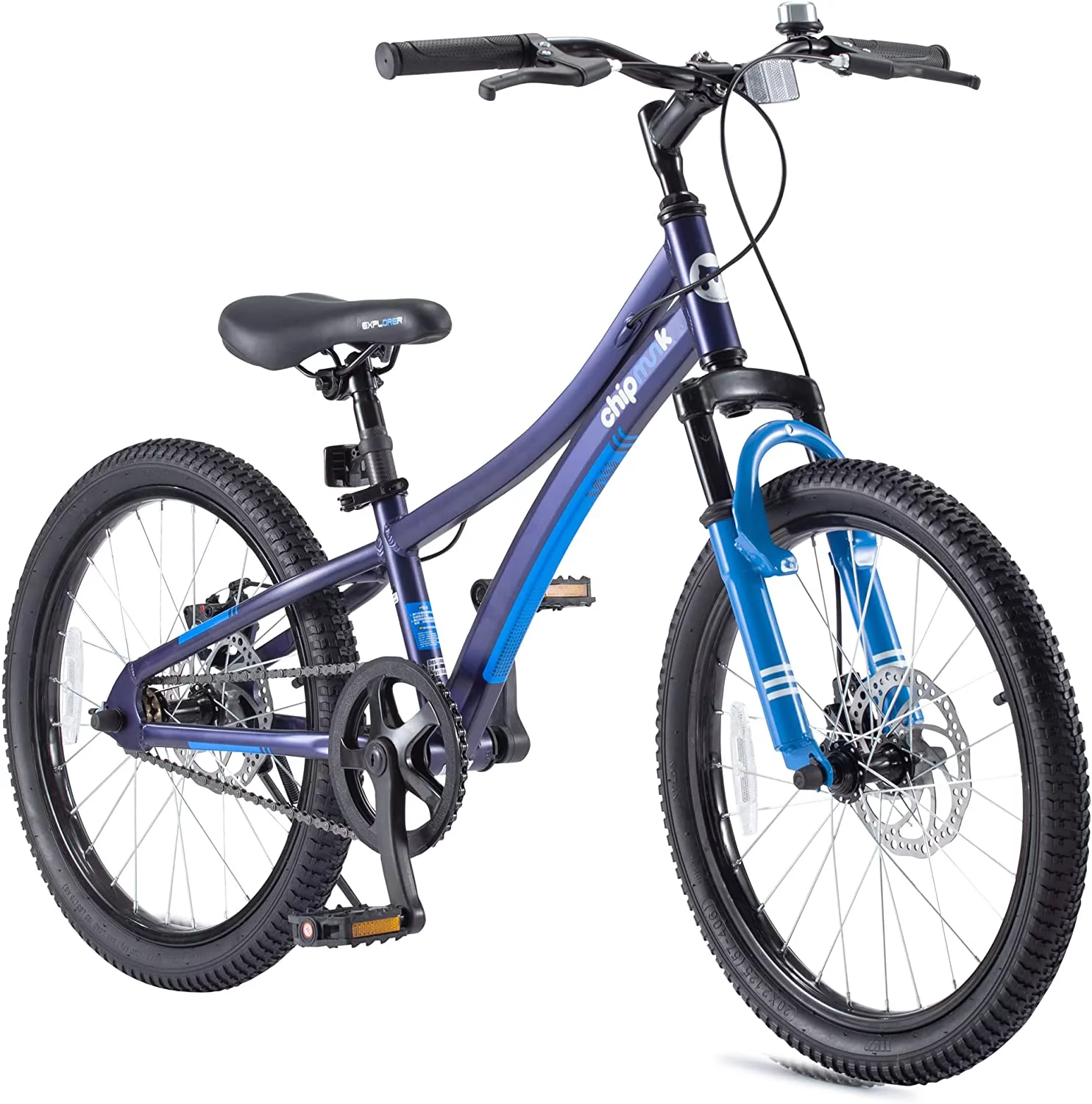Royalbaby Explorer 20 In. Children's Bicycle, Black and Blue - Womvr