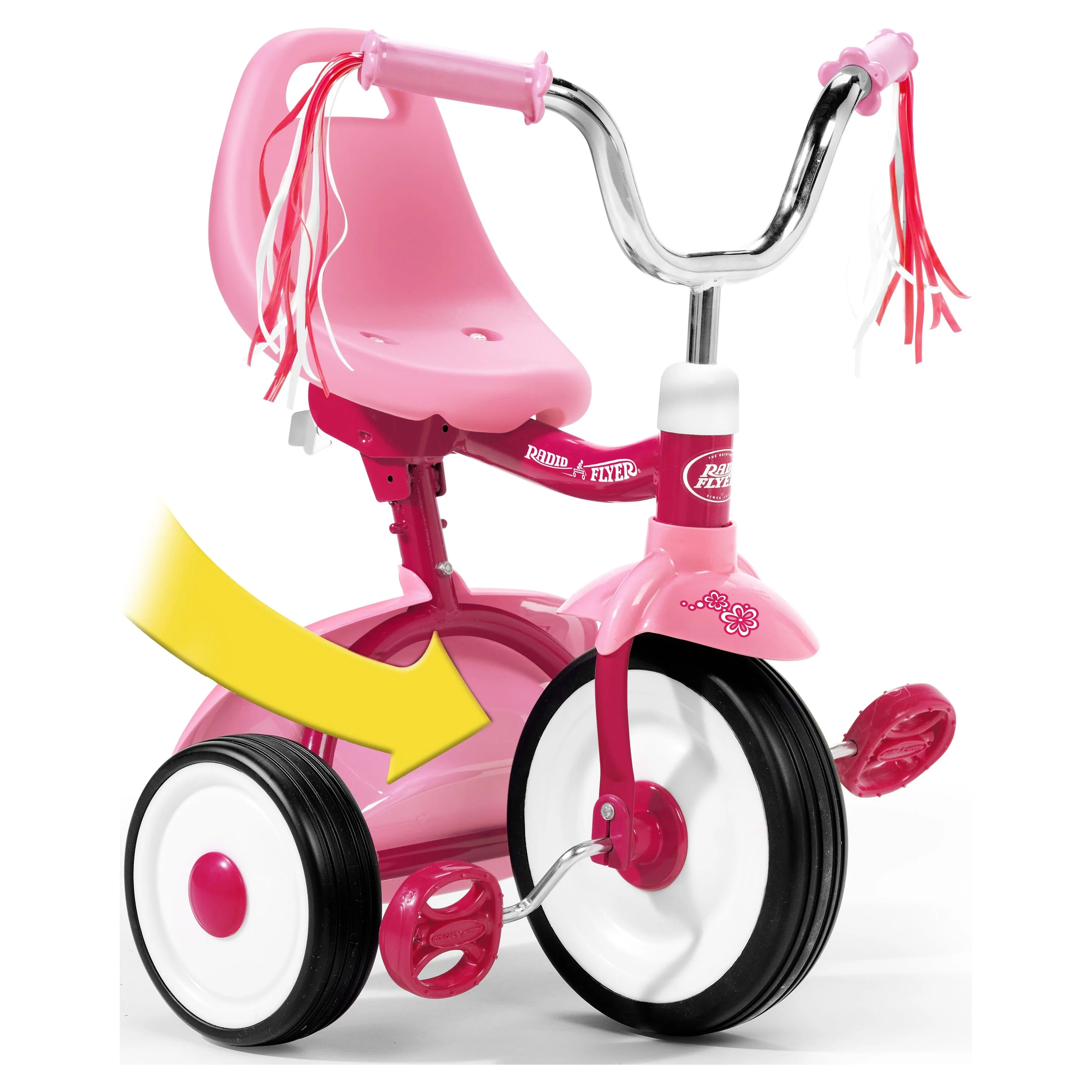 Radio Flyer Ready to Ride Folding Trike Fully Assembled, Red, Boys and Girls Toddler Tricycle - Womvr