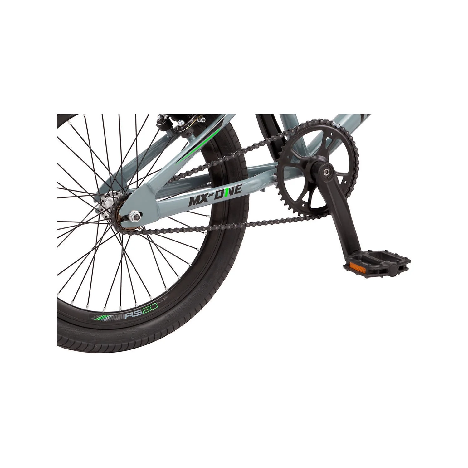 Mongoose  20 in. Boys One BMX Bike, Gray - Womvr