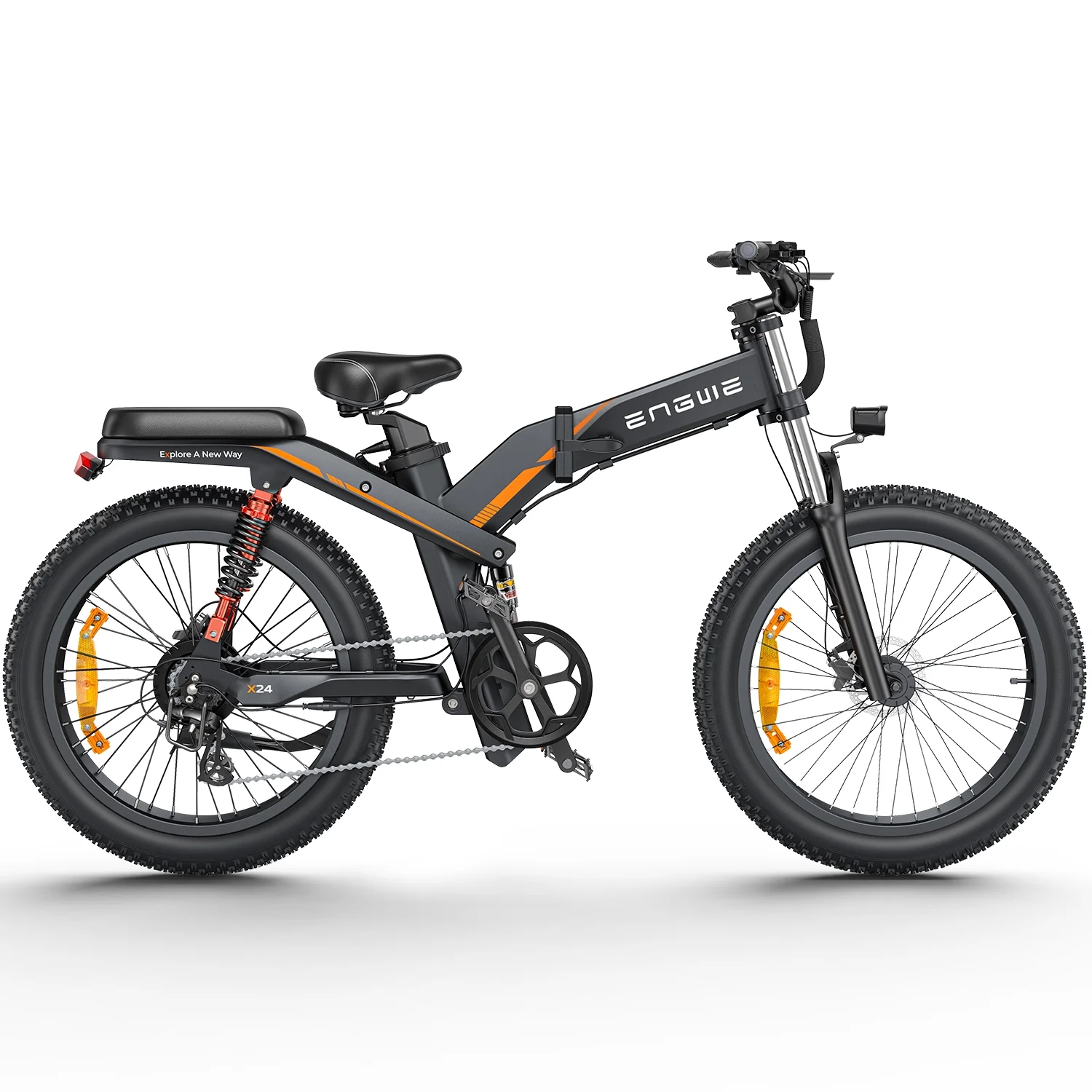 ENGWE X24 Electric Bike ,24''4.0 Fat Tire for Adults,1000W Motor 48V 29.2Ah Removable Dual Battery Full Suspension - Womvr