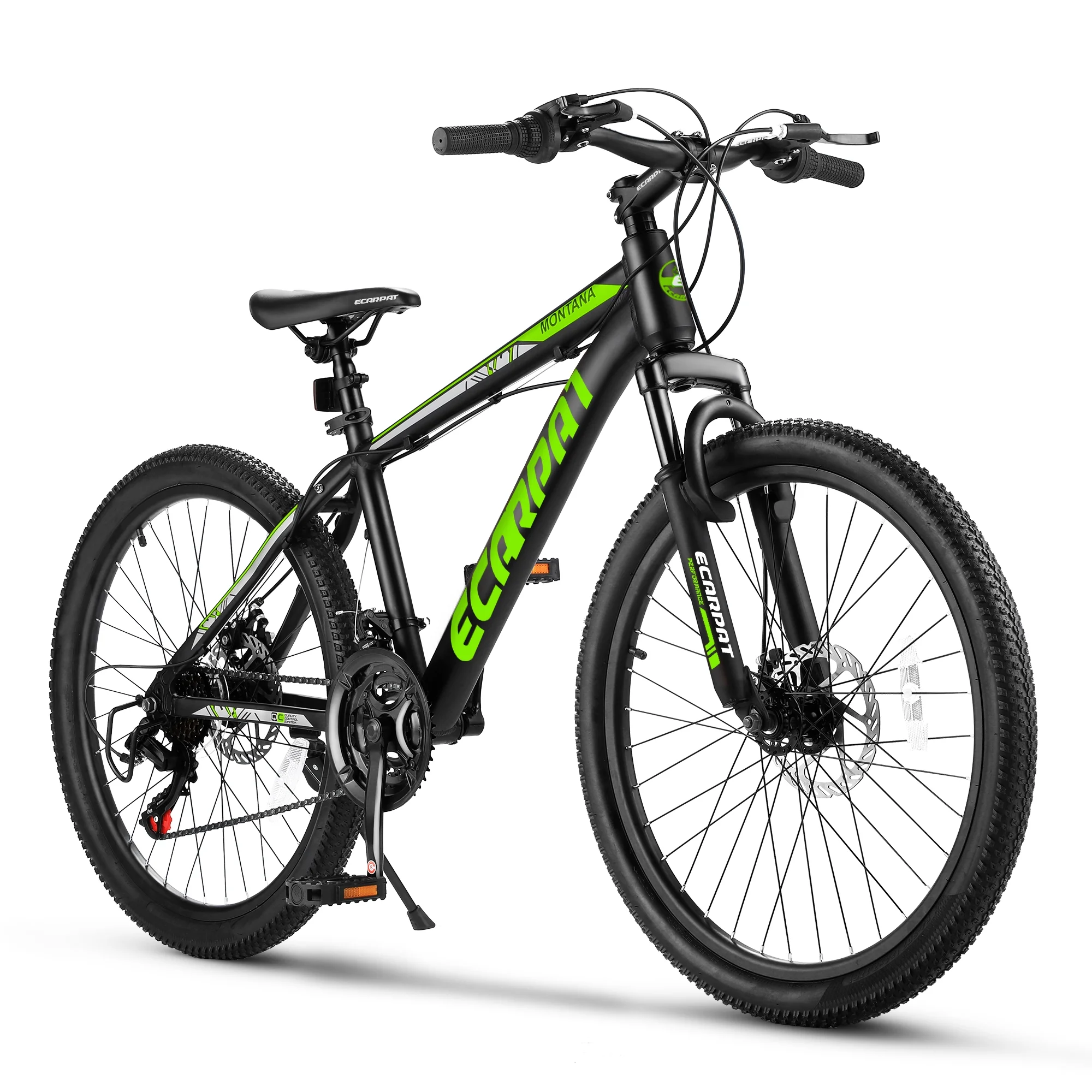 24 inch Mountain Bike for Kids and Adults, Shimano 21-Speed Aluminium Frame Bike with Disc Brake - Womvr