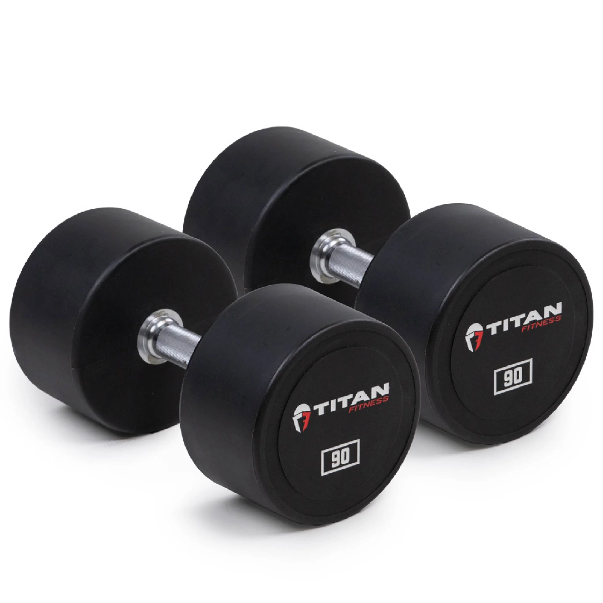 Titan Fitness 25 lb. Pair Round Urethane Dumbbells - Womvr