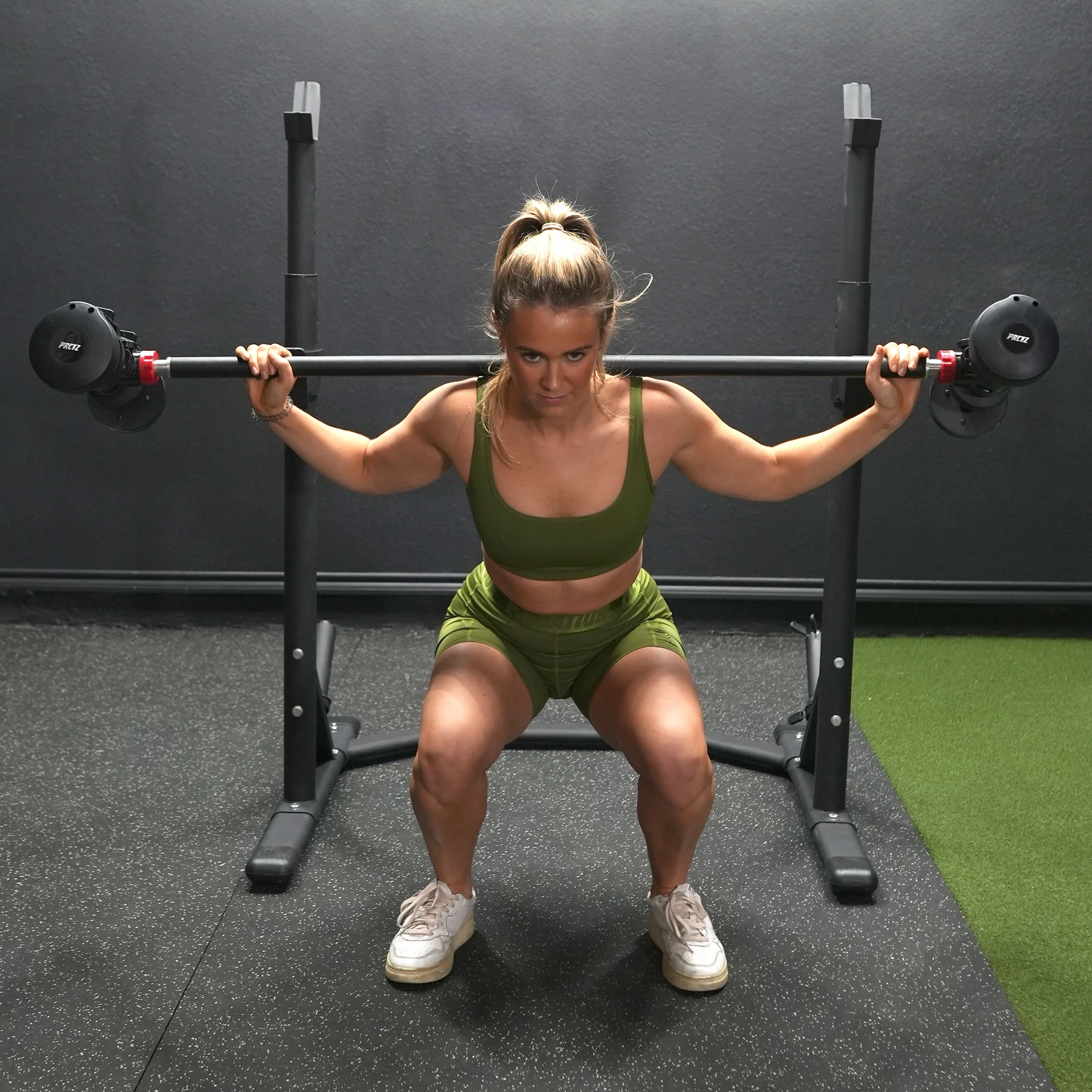 PRCTZ Modular Weightlifting Barbell, Adjustable Dumbbell to Barbell Converter, up to 200 lb. Capacity - Womvr