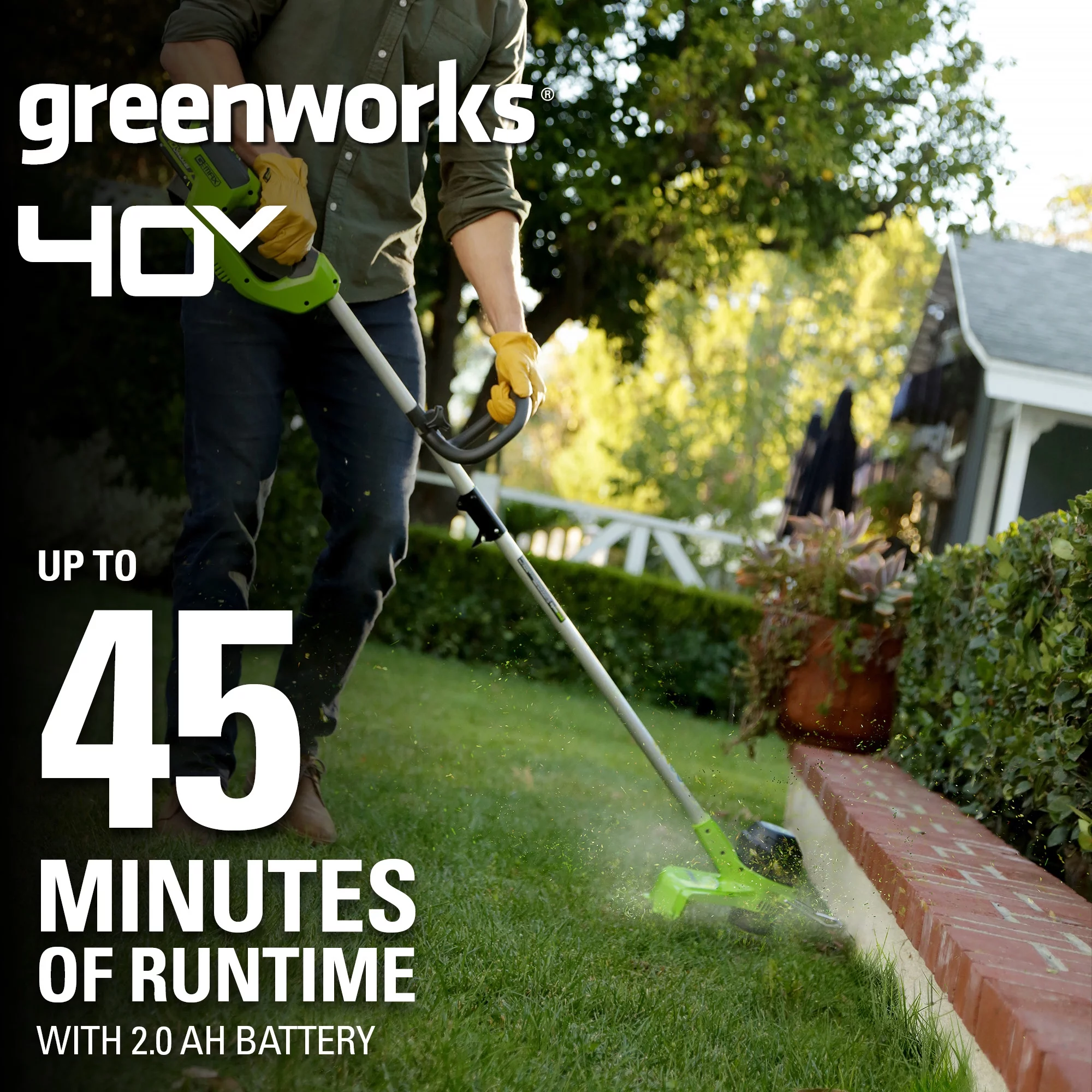 Greenworks 40V String Trimmer/Leaf Blower Combo with (1) 2.0 Ah Battery 1301202 - Womvr