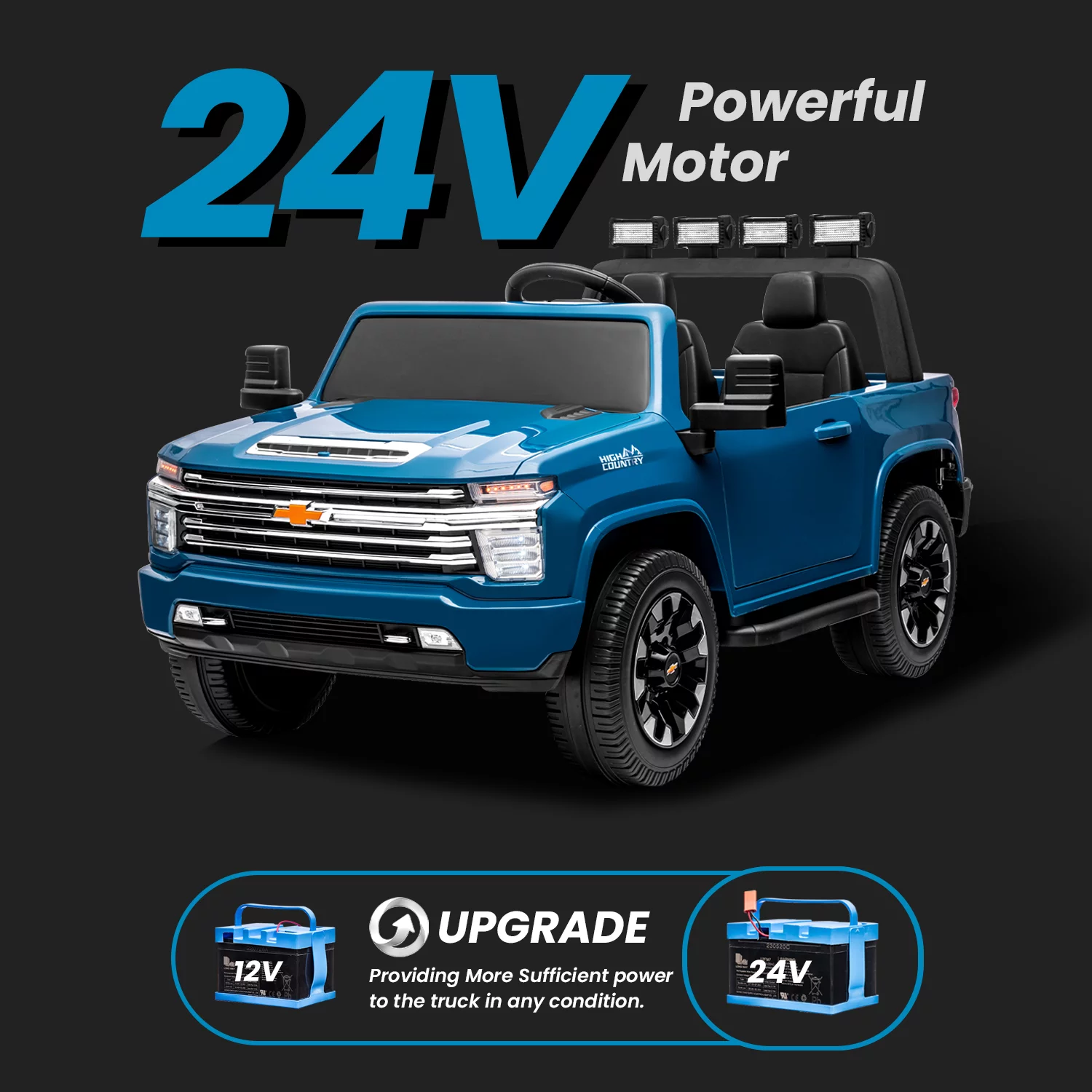 Track 7 24V Ride on Car, Licensed Silverado HD 2 Seater Electric Car for Boys Girls Age 3+, 24V Ride on Truck w/Remote Control, Music, ABC, Pink - Womvr