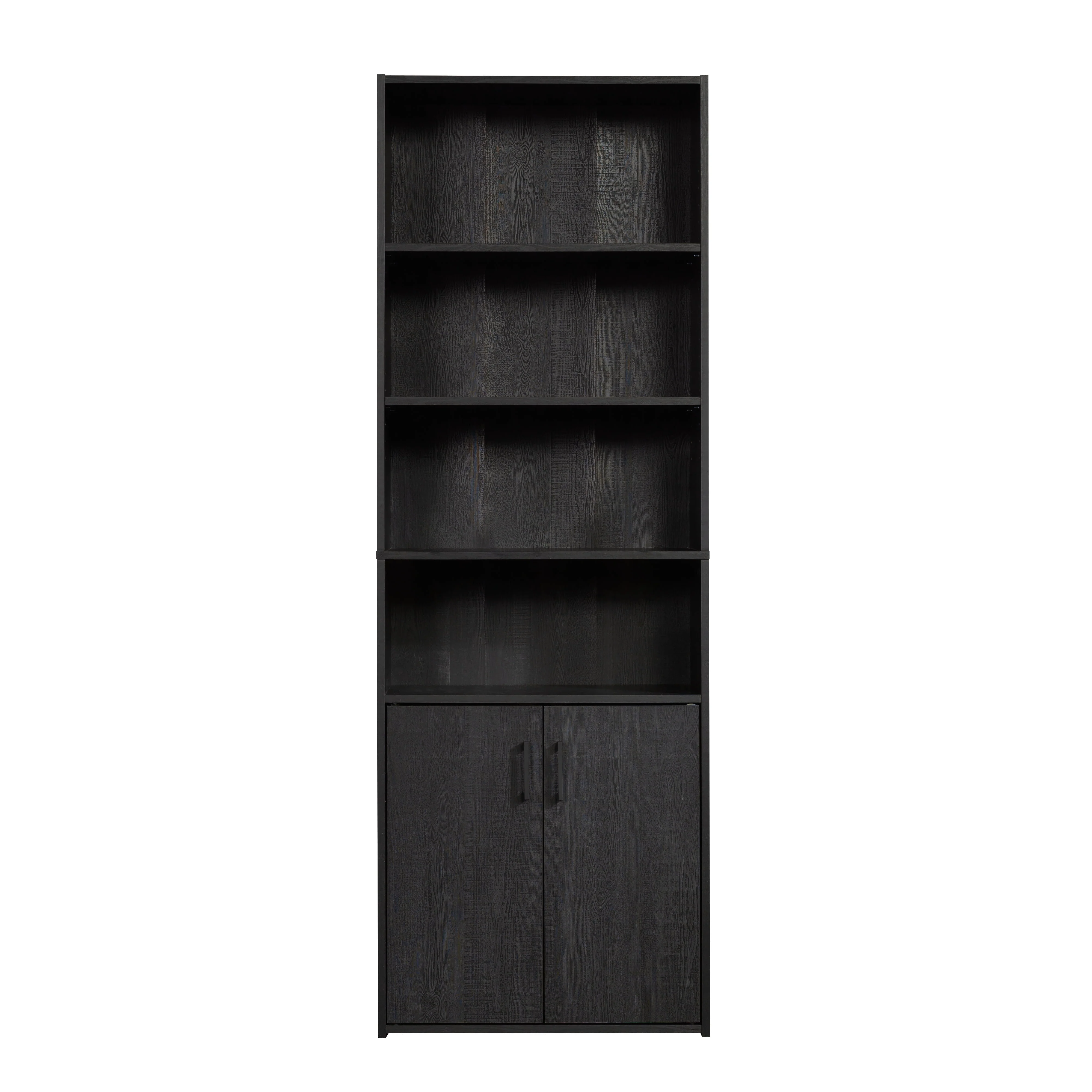 Mainstays Traditional 5 Shelf Bookcase with Doors, Soft White - Womvr