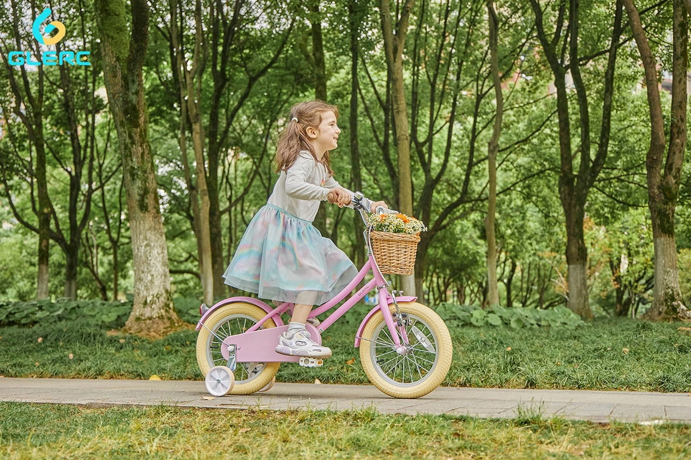 Glerc Little Molly 14 inch Kids Girls Bike for 3-5 Years Old Little Child,Yellow - Womvr