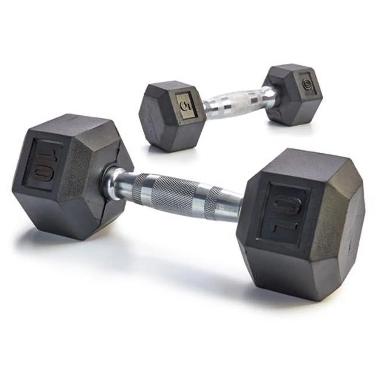 Champion Barbell Rubber Encased Solid Hex Dumbbell, sold individually - Womvr