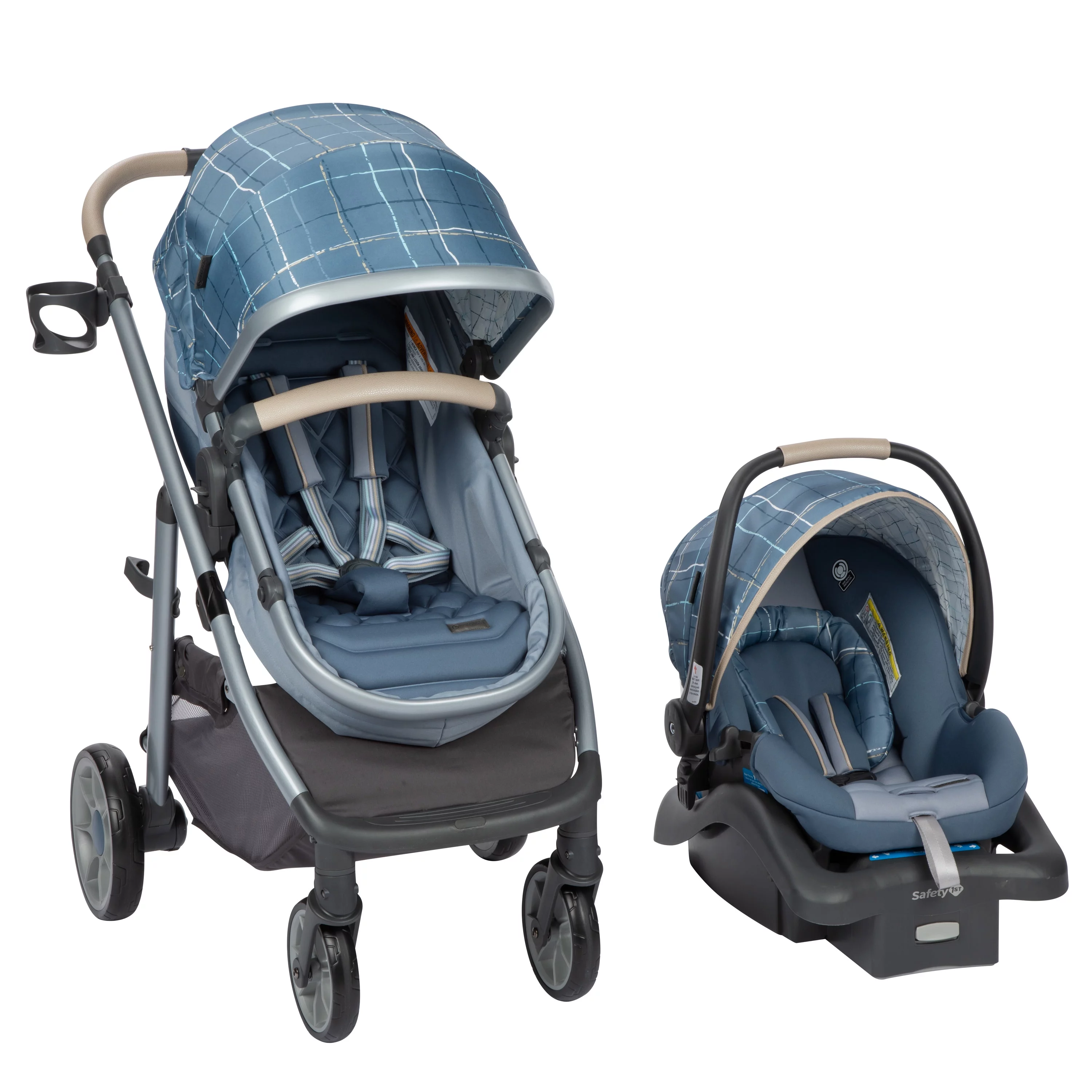 Monbebe 6-in-1 Modular Travel System, Plaid - Womvr
