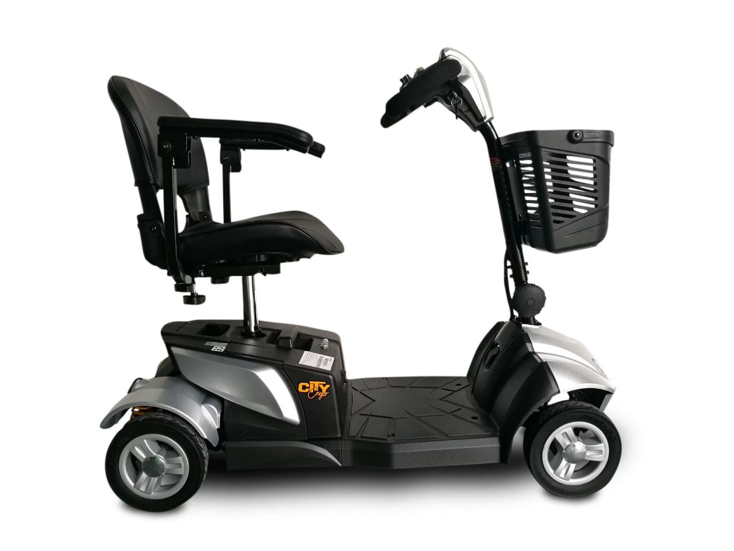 New Ev Rider CityCruzer 4 Wheels Transportable Mobility Scooter, Silver - Womvr