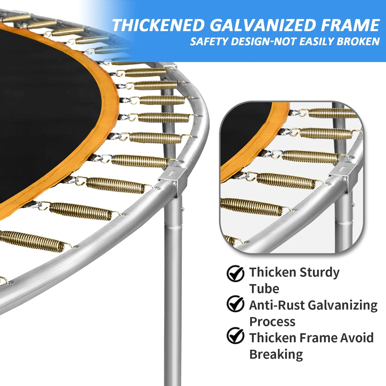 Trampoline for Kids, 14ft Trampoline with Basketball Hoop, Kids Trampoline for Ourdoor with Ladder, W-Shaped Leg for More Sturdy,  72 pcs Springs - Womvr
