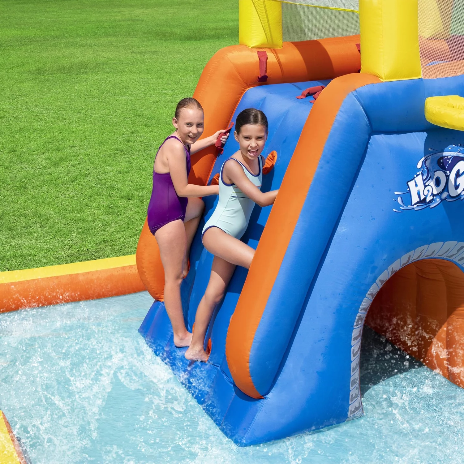 Bestway H2OGO! 18' x 16.5' x 8.6' Super Speedway Child Inflatable Water Park - Womvr