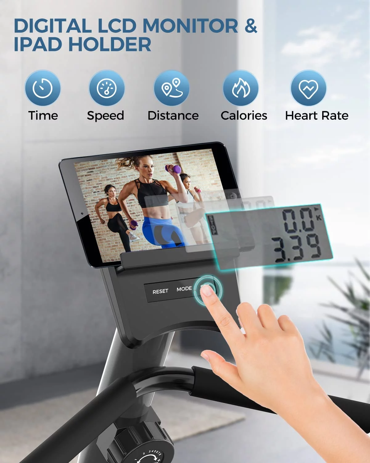 Cycool Workout Home Cycling Magnetic Recumbent Exercise Bike Fitness Cardio Elliptical Indoor Cycling Bike 330lbs Blue - Womvr