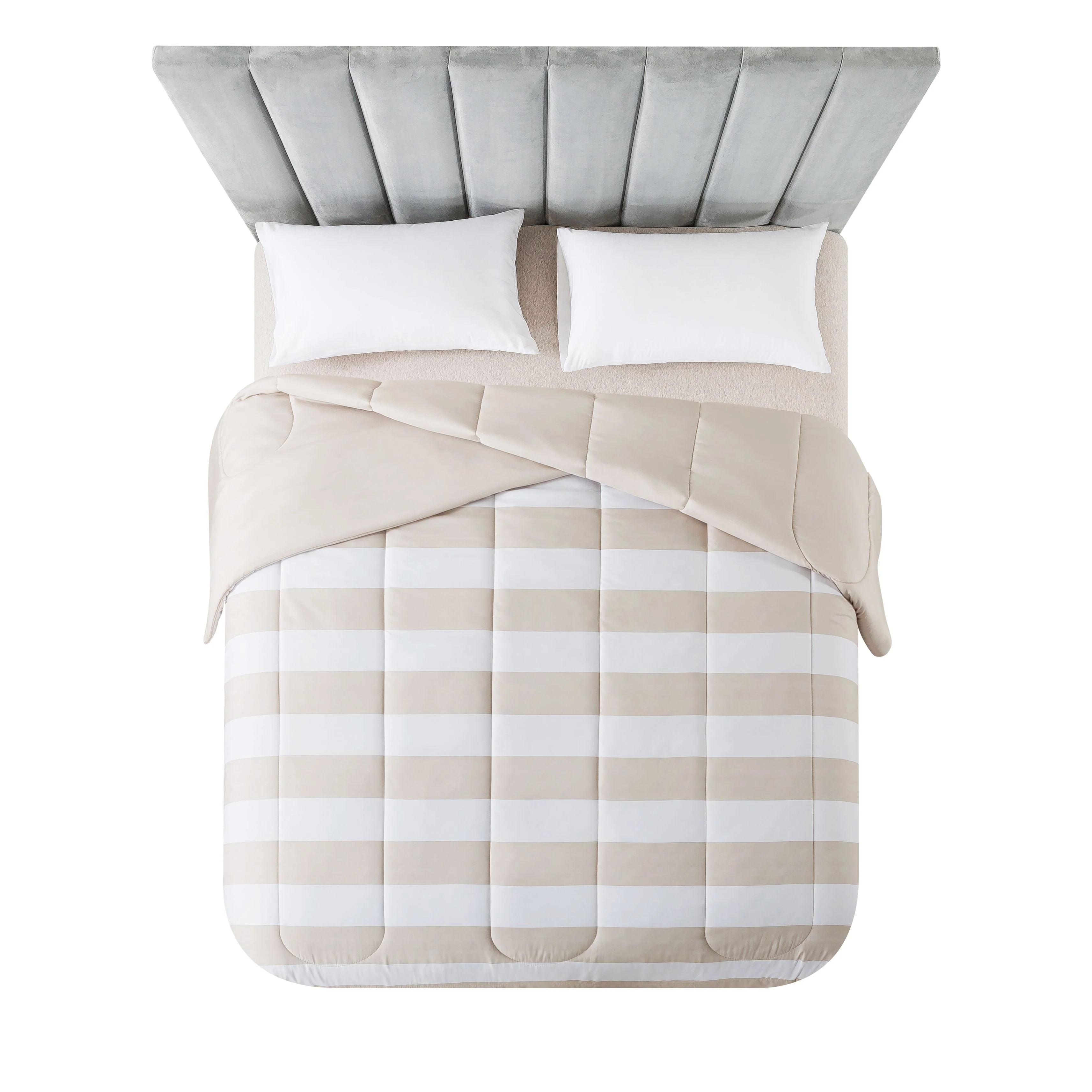 Mainstays Reversible Microfiber Comforter, Navy, Twin/Twin XL, Adult, Unisex - Womvr