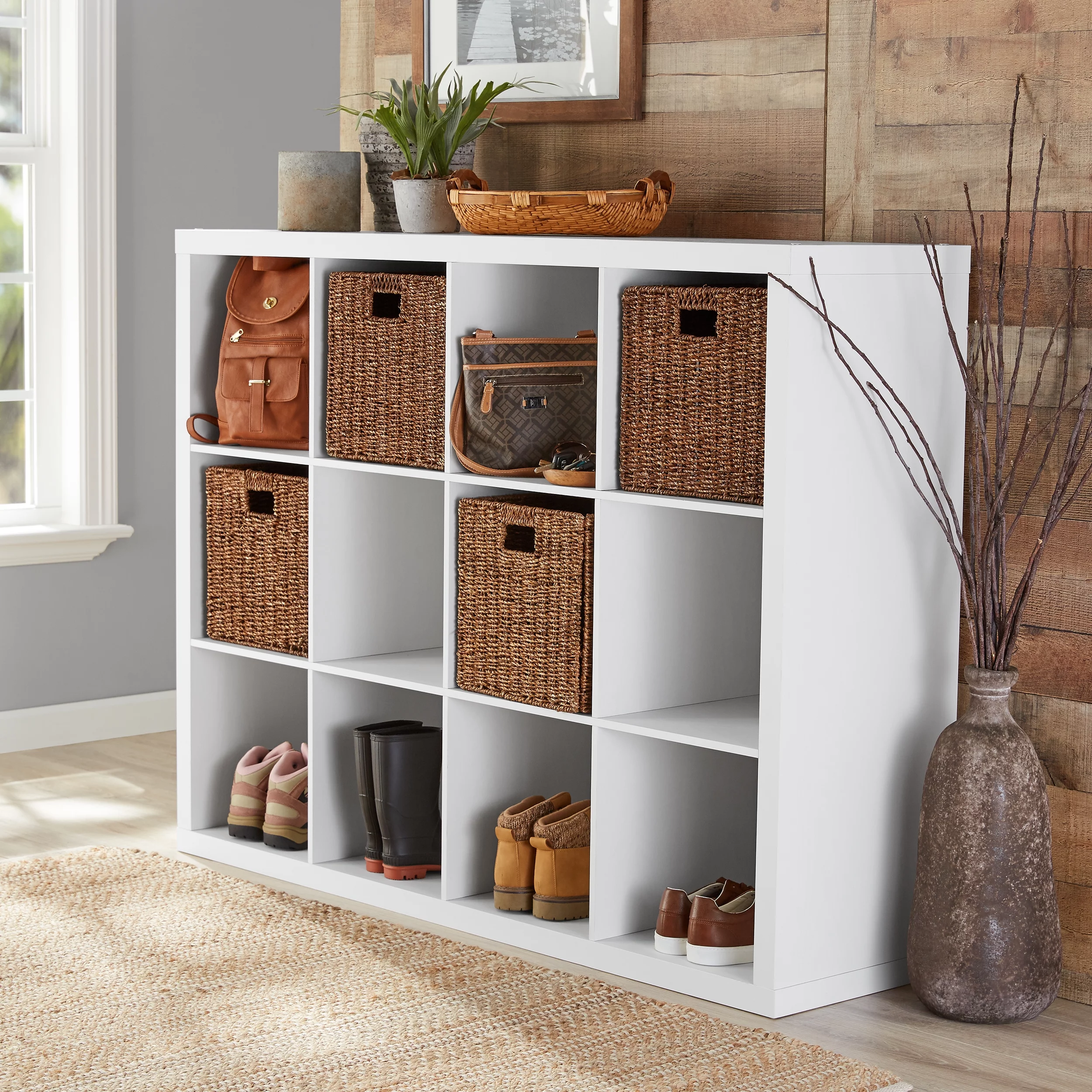 Better Homes & Gardens 12-Cube Storage Organizer, Natural - Womvr