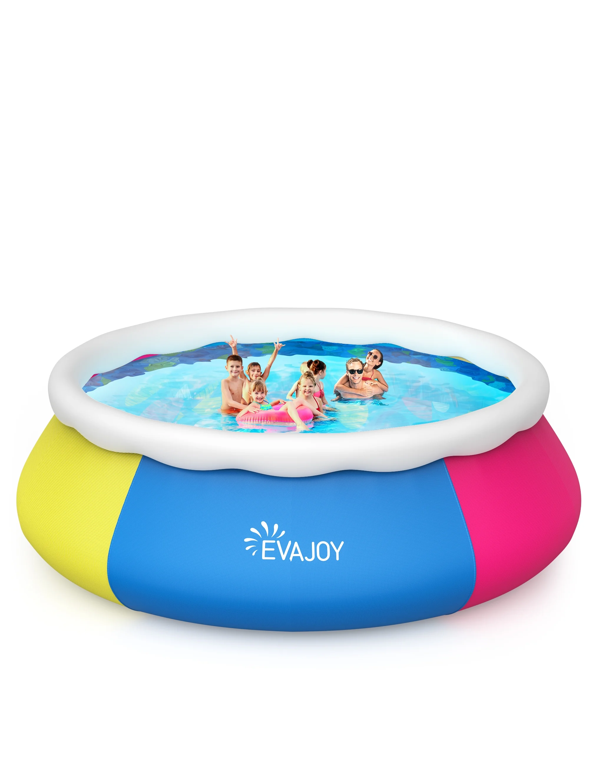 EVAJOY 10ft × 30in Easy Set Inflatable Swimming Pool with Pool Cover - Perfect Above Ground Pool for Family Fun in Your Backyard Garden - Womvr