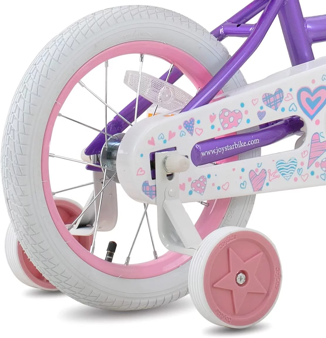 JOYSTAR Angel Girls Bike for Toddlers and Kids Ages 2-9 Years Old, 12 14 16 18 Inch Kids Bike with Training Wheels & Basket, 18 in Girl Bicycle with Handbrake & Kickstand - Womvr