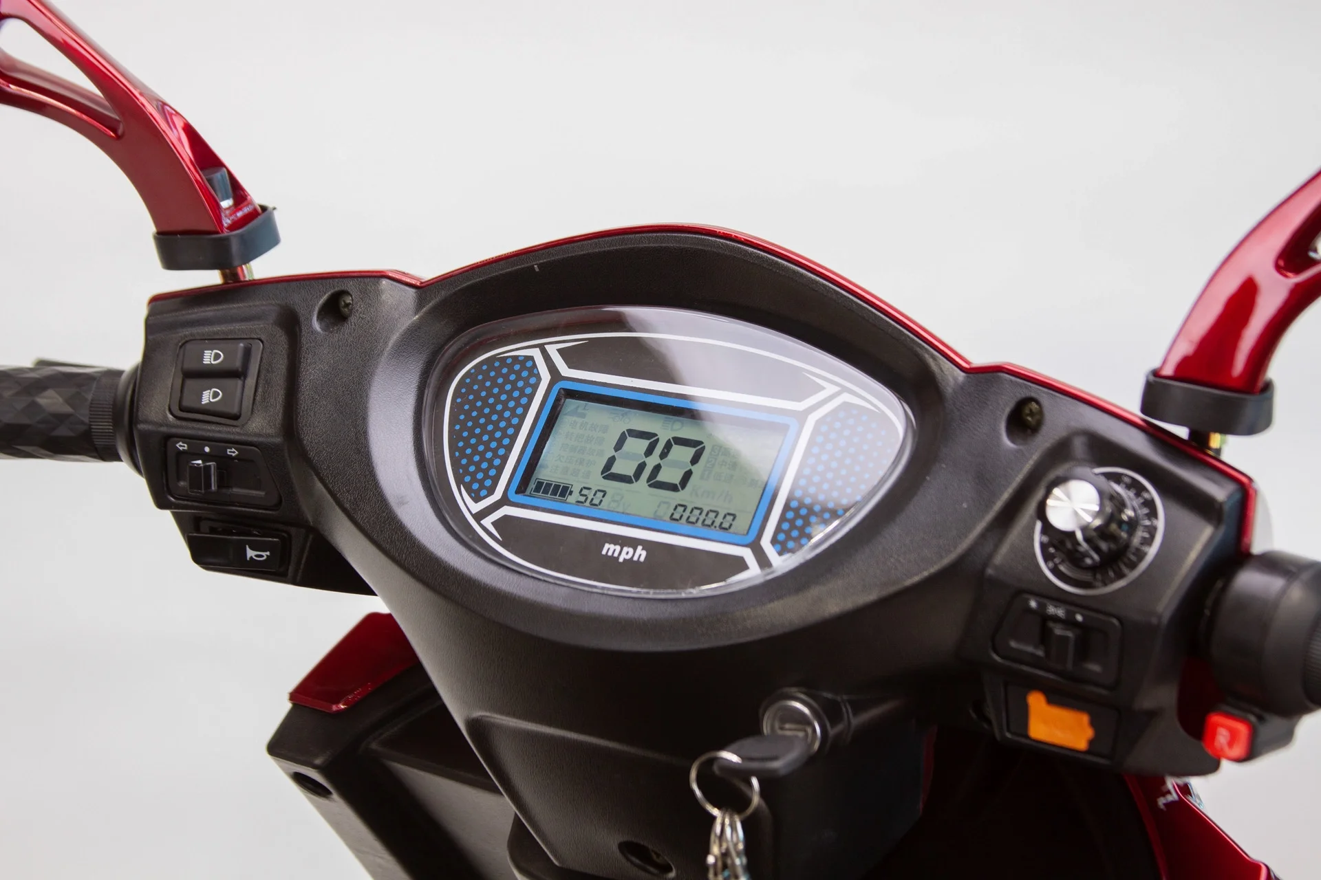 Deluxe Scooters 72+ Premium Mobility Scooter with 3-Year Warranty, 500 lbs Weight Capacity, Fully Assembled, Adjustable Captain's Seat, Long Range RED… - Womvr