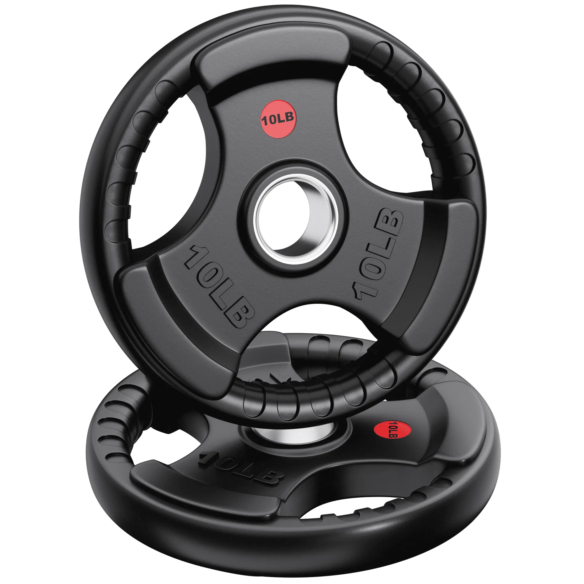 GIKPAL 90lbs Weight Plates 2 Inch Rubber Coated Olympic Weight Plate for Weightlifting in Home Gym, Solid Cast Iron Bumper Plates for Barbell - Womvr