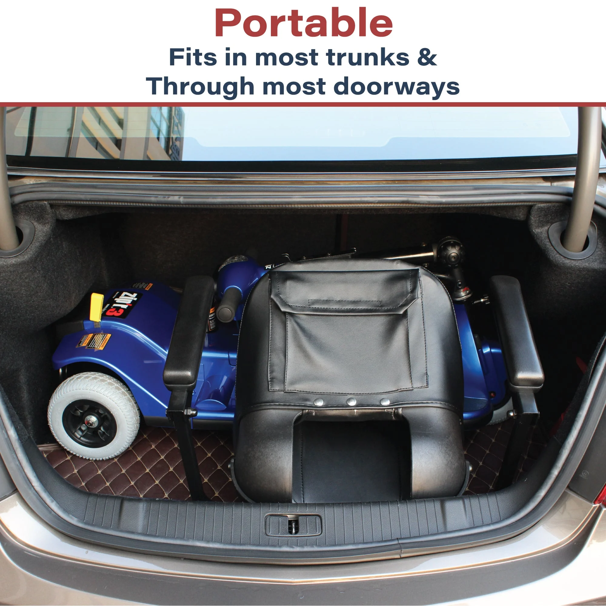 Zipr Mobility Zipr Xtra 3 - Red Practical Scooter - 3 Wheels - Womvr