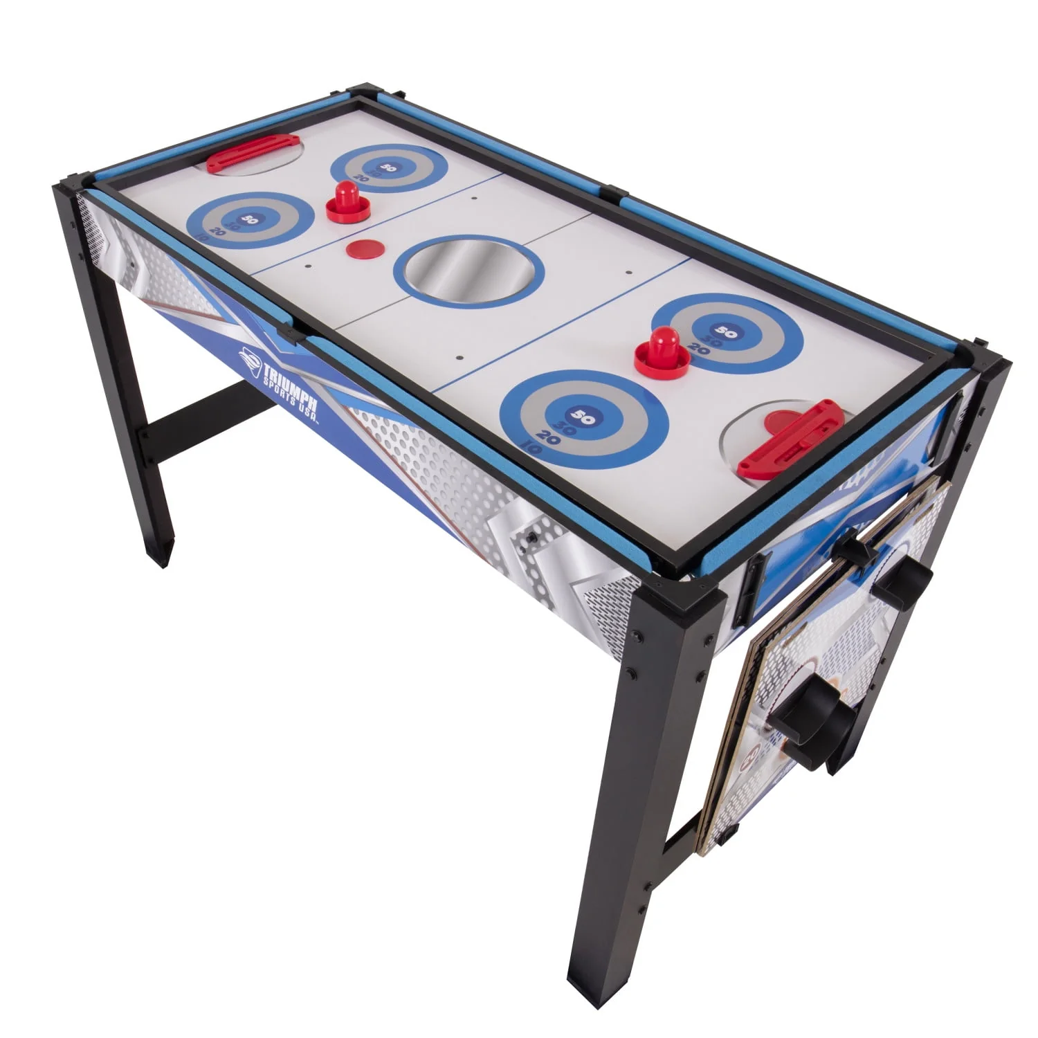 Triumph 13-in-1 Combo Game Table Includes Basketball, Table Tennis, Billiards, Push Hockey, Launch Football, Baseball, Tic-Tac-Toe, and Skee Bean Bag Toss - Womvr