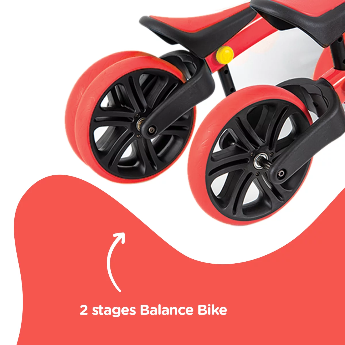 Yvolution Velo Toddler Balance Bike 9'' Wheel (Red) Boys and Girls, 18 Months to 3 Years Old - Womvr