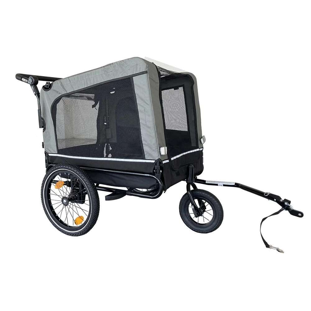 Outdoor Heavy Duty Foldable Utility Pet Stroller Dog Carriers Bicycle Trailer - Womvr