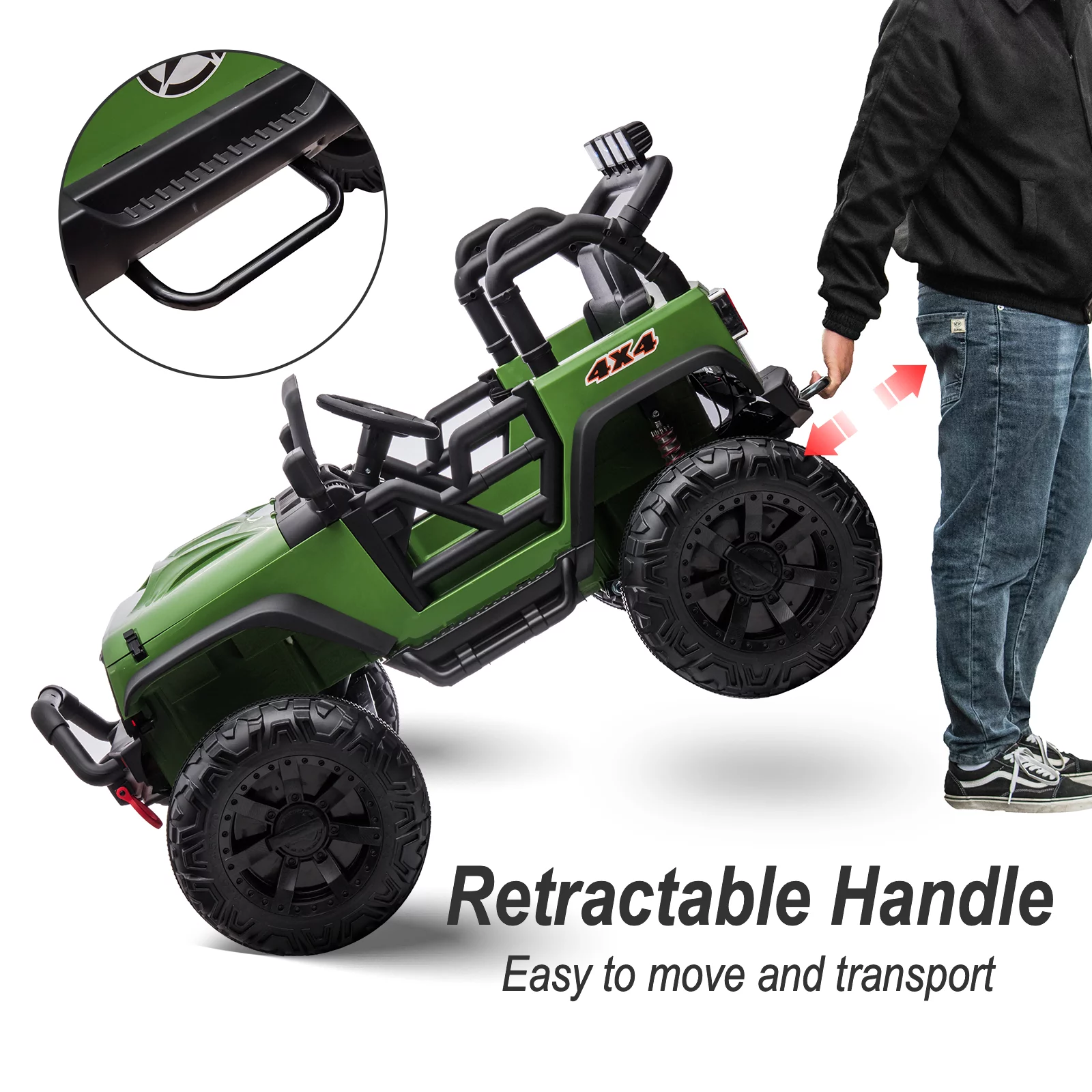 Hikiddo 24V Kids Ride on Truck, 2 Seater Powered Ride on Toy Car with Remote - Womvr