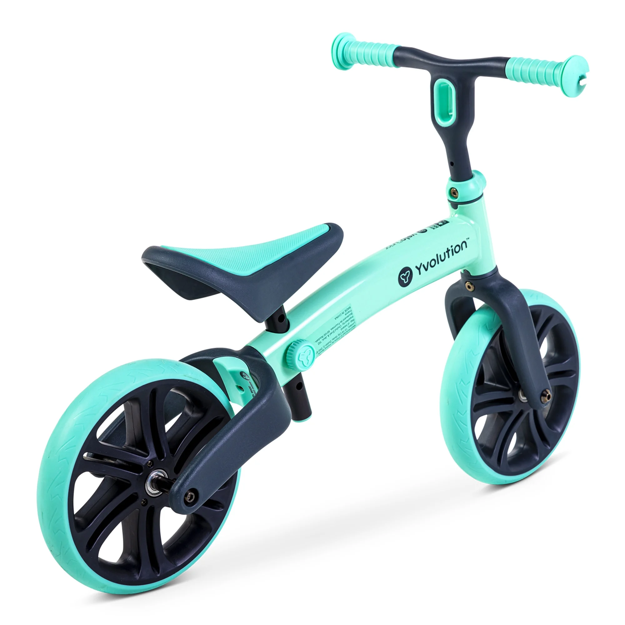 Yvolution Toddler Balance Bike 9'' Wheel (Blue) Boys and Girls, 18 Months to 3 Years Old - Womvr