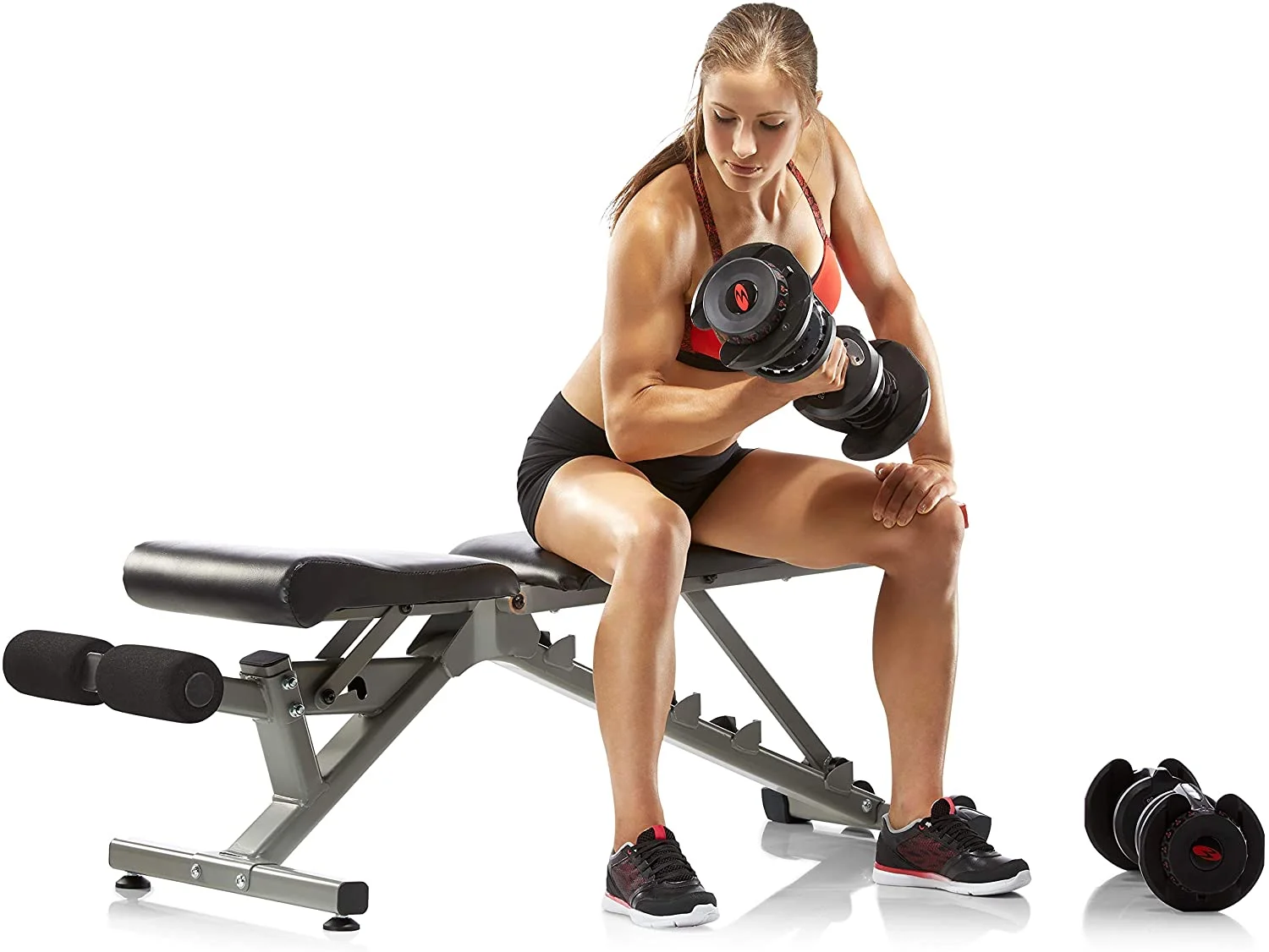 Bowflex SelectTech 1090 Adjustable Workout Exercise Dumbbell Weights, Pair - Womvr