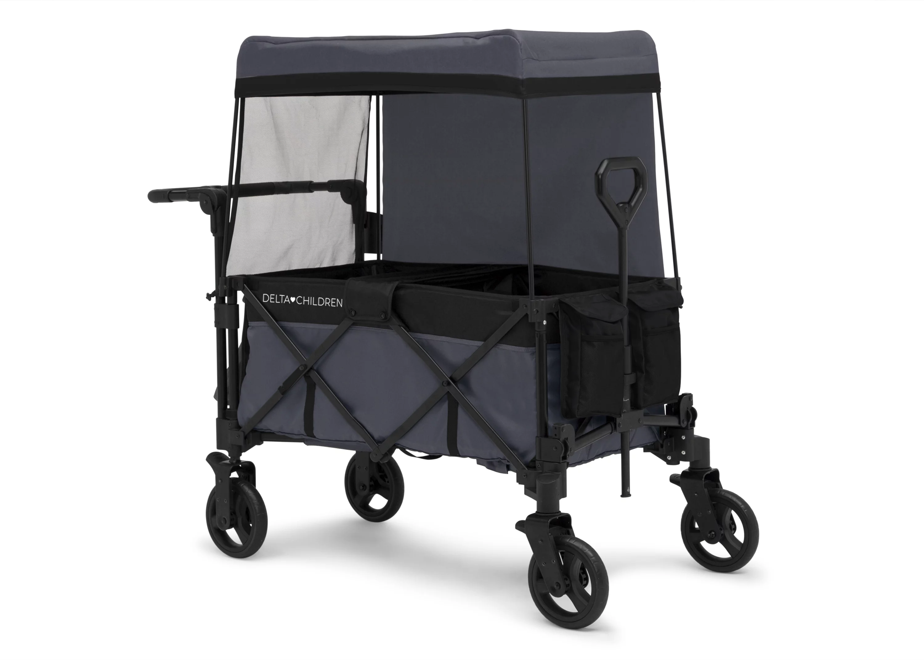 Delta Children Adventure Stroller Wagon, Grey/Black - Womvr