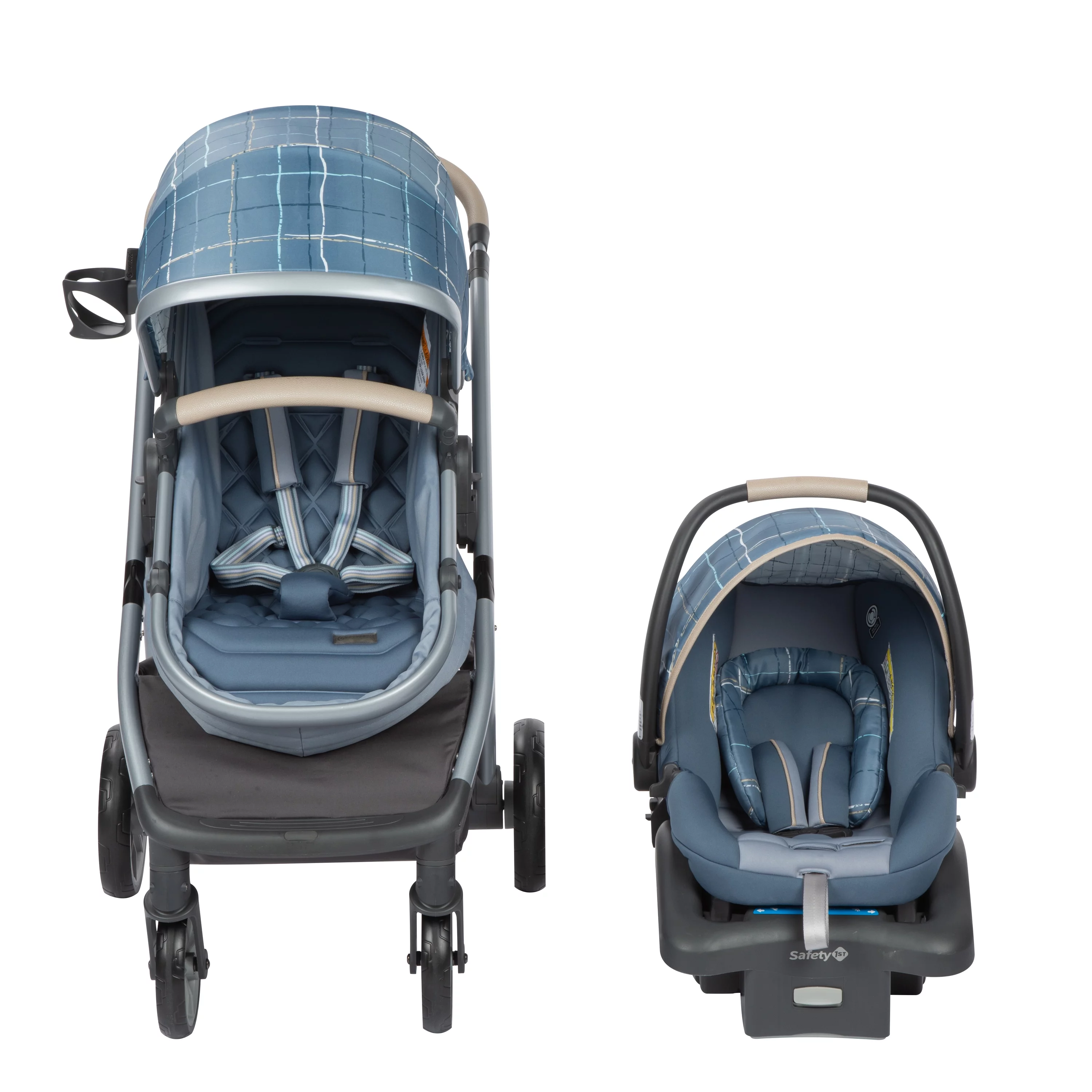 Monbebe 6-in-1 Modular Travel System, Plaid - Womvr