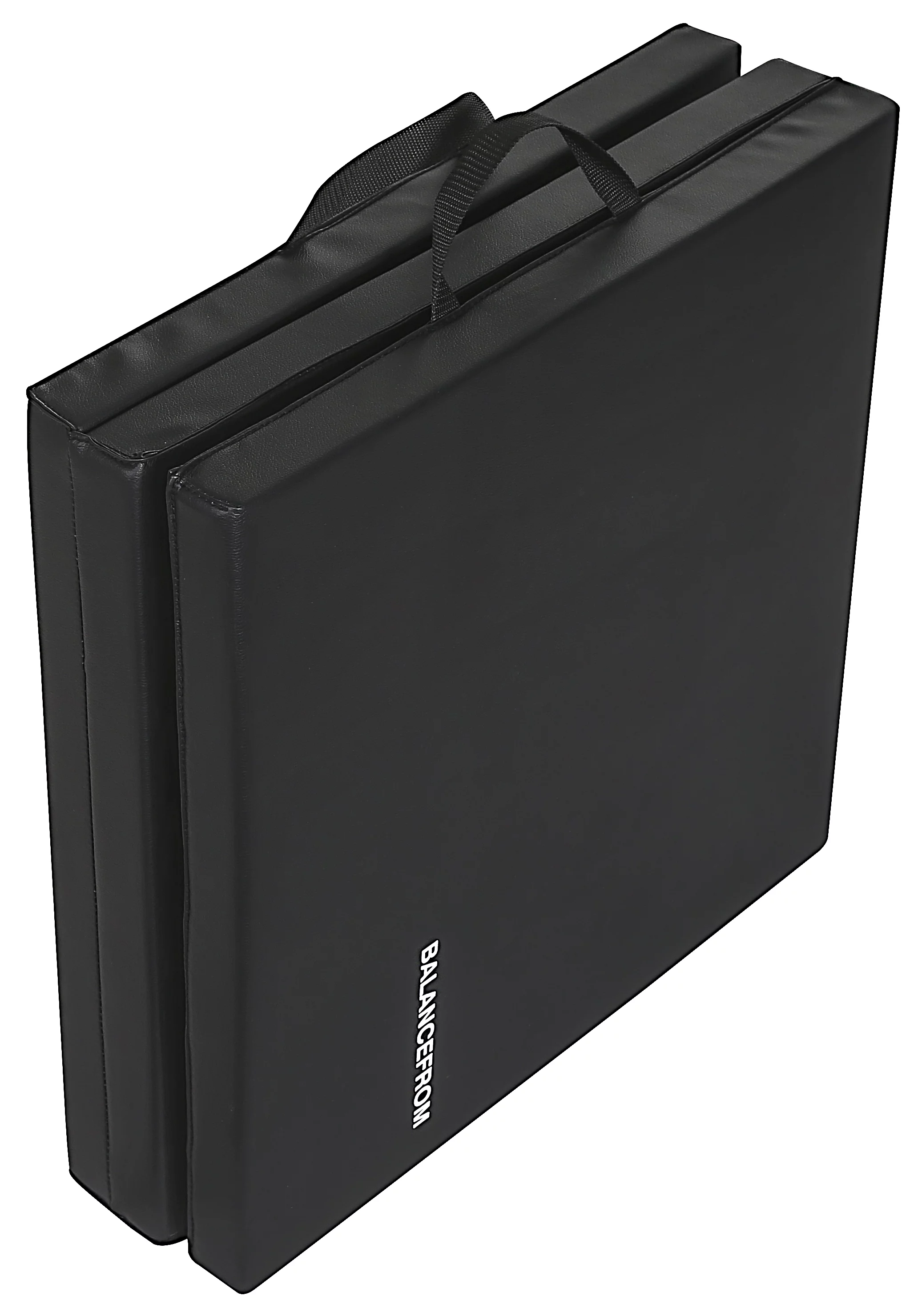 BalanceFrom 6 Ft. x 2 Ft. x 2 In. Three Fold Folding Exercise Mat with Carrying Handles for MMA, Gymnastics and Home Gym, Black - Womvr