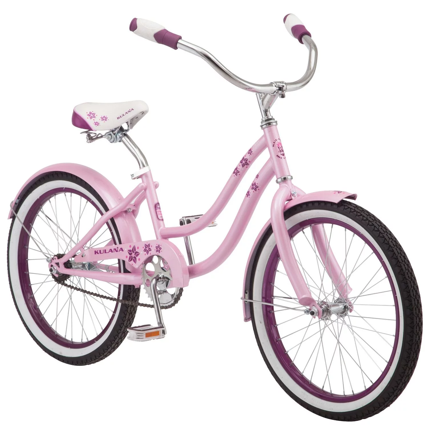 Kulana Makana Cruiser Bike, 20-Inch Wheels, Single Speed, Pink - Womvr