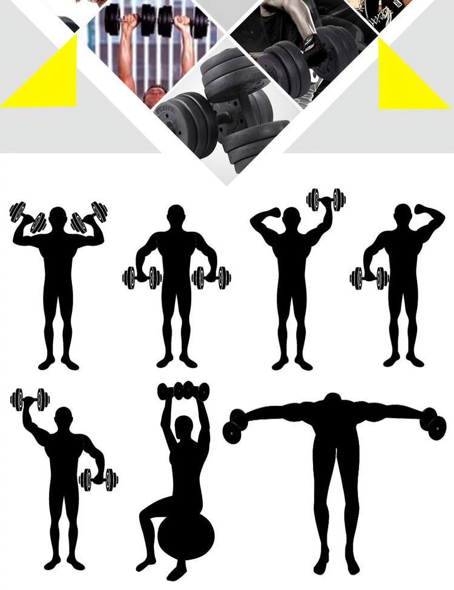 Alden Design 66 Lb. Adjustable Dumbbell Free Weight Set, Black - Womvr