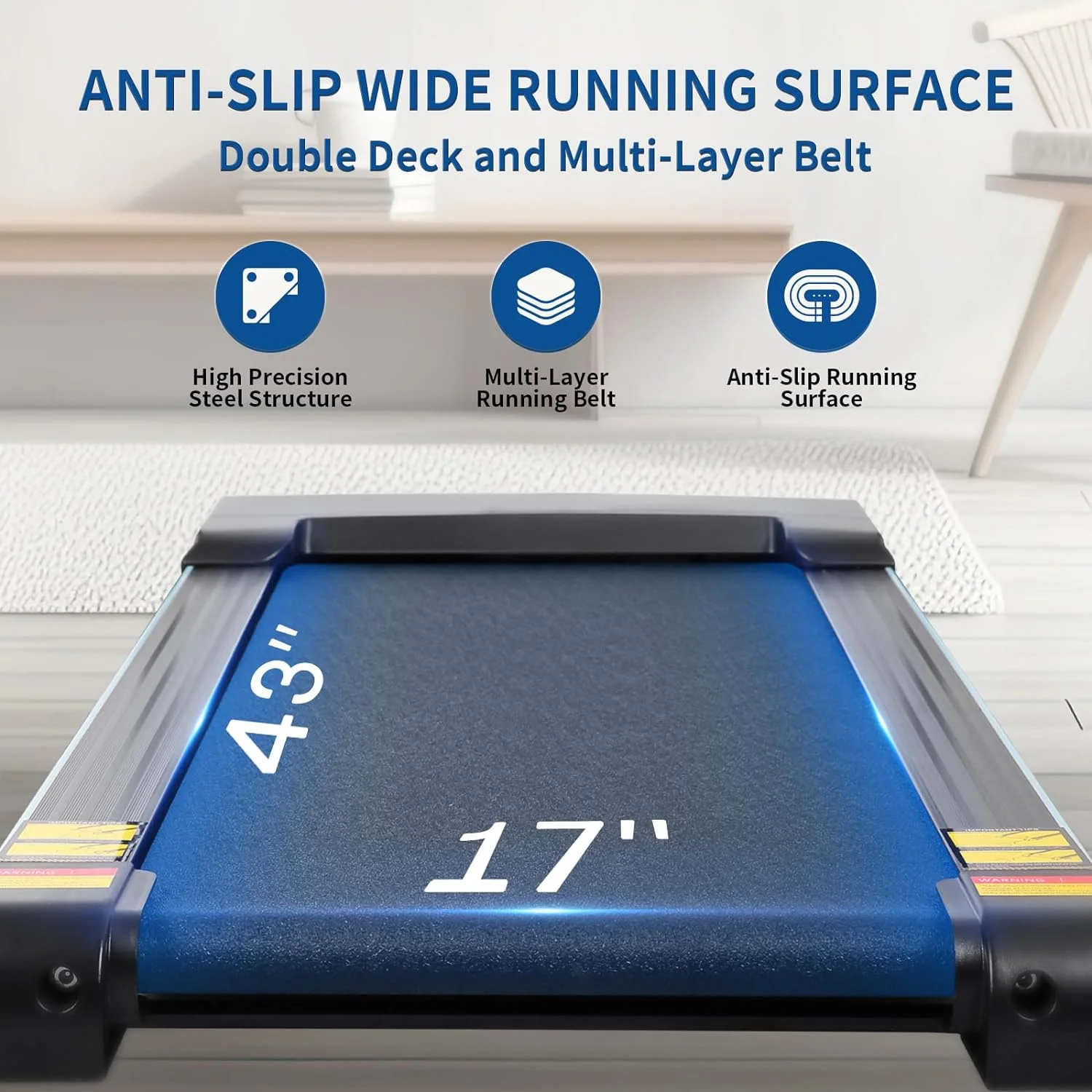 Treadmill with Incline Folding Treadmill with 12-Level Automatic Incline 2.5hp Power 8.5mhp Speed Running Machine 15 Preset Training Program Electric Treadmill for Home Use - Womvr